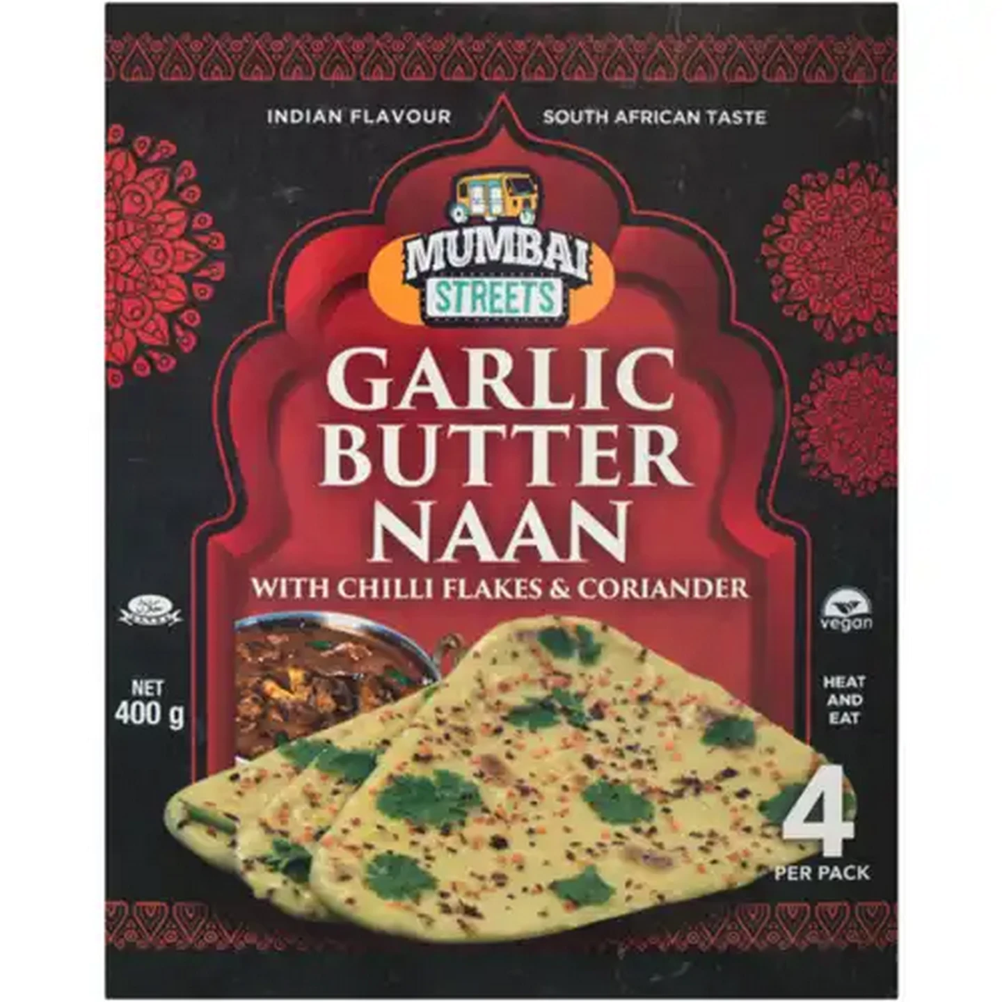 Image of Mumbai Streets Frozen Chilli Garlic Butter Naan 4 Pack