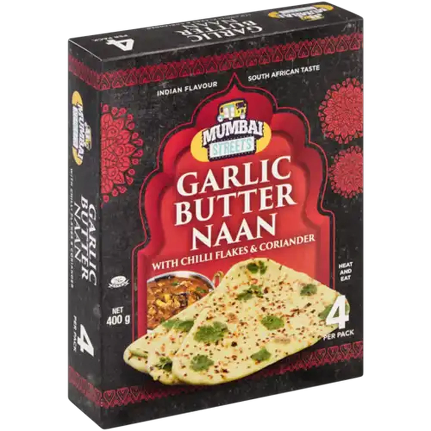 Image of Mumbai Streets Frozen Chilli Garlic Butter Naan 4 Pack