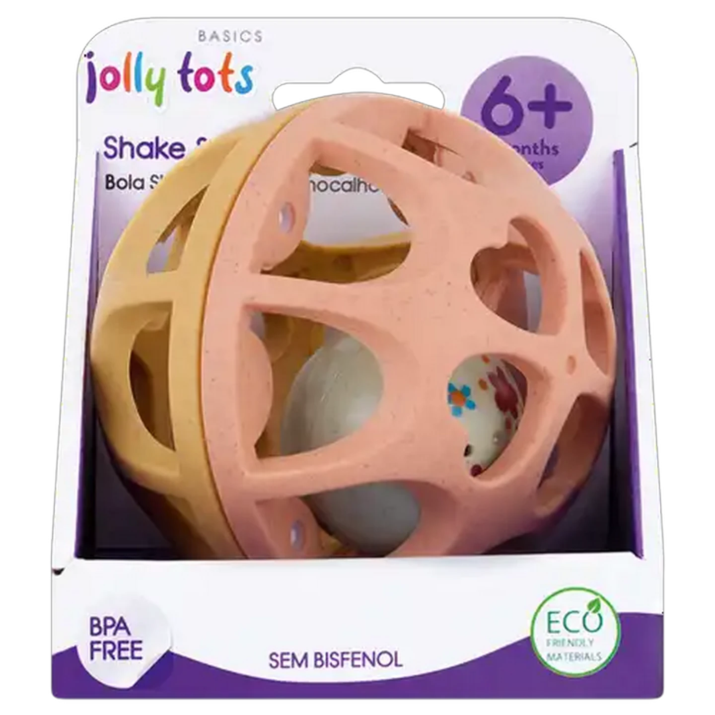 Image of Jolly Tots Shake & Roll Rattle Ball 6 Months+