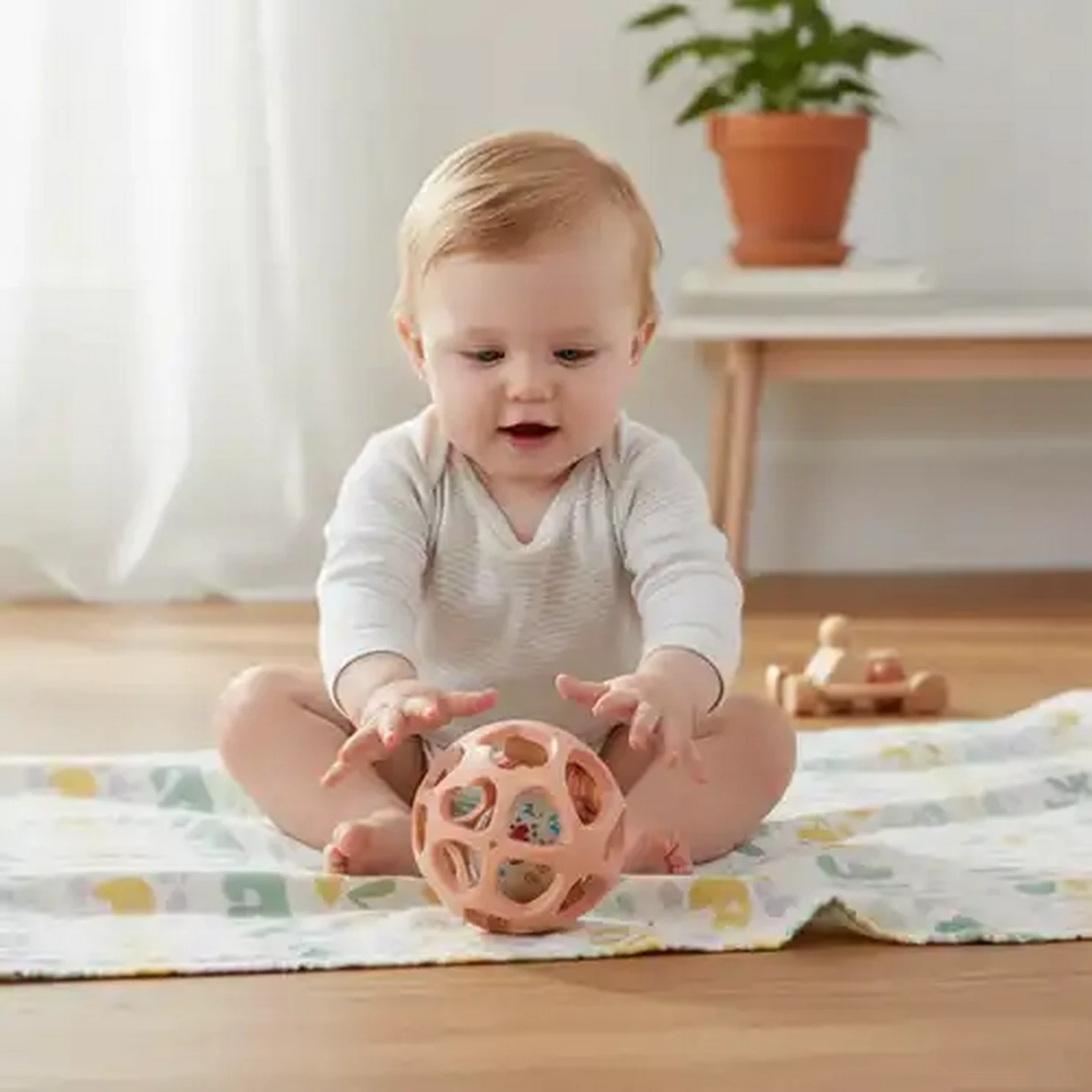 Image of Jolly Tots Shake & Roll Rattle Ball 6 Months+
