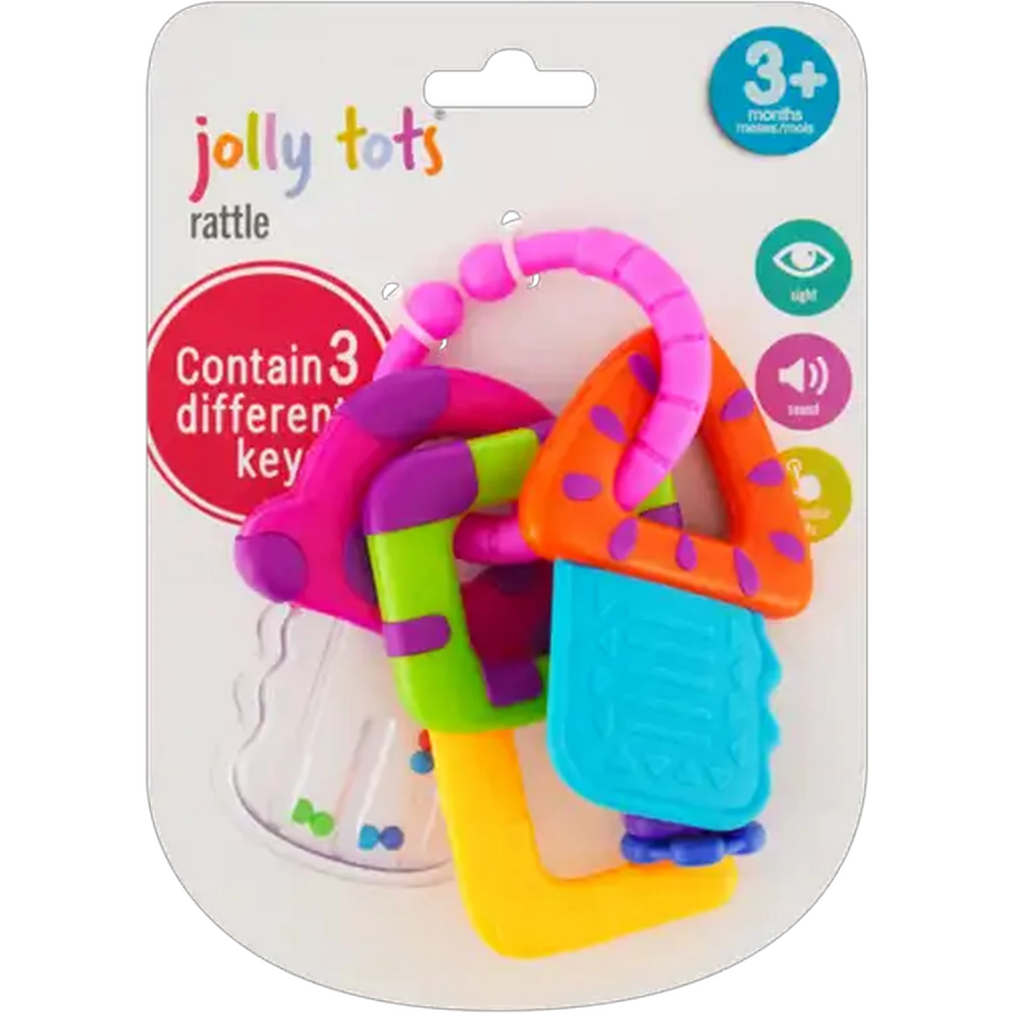 Image of Jolly Tots Rainbow Keys Rattle 3 Months+