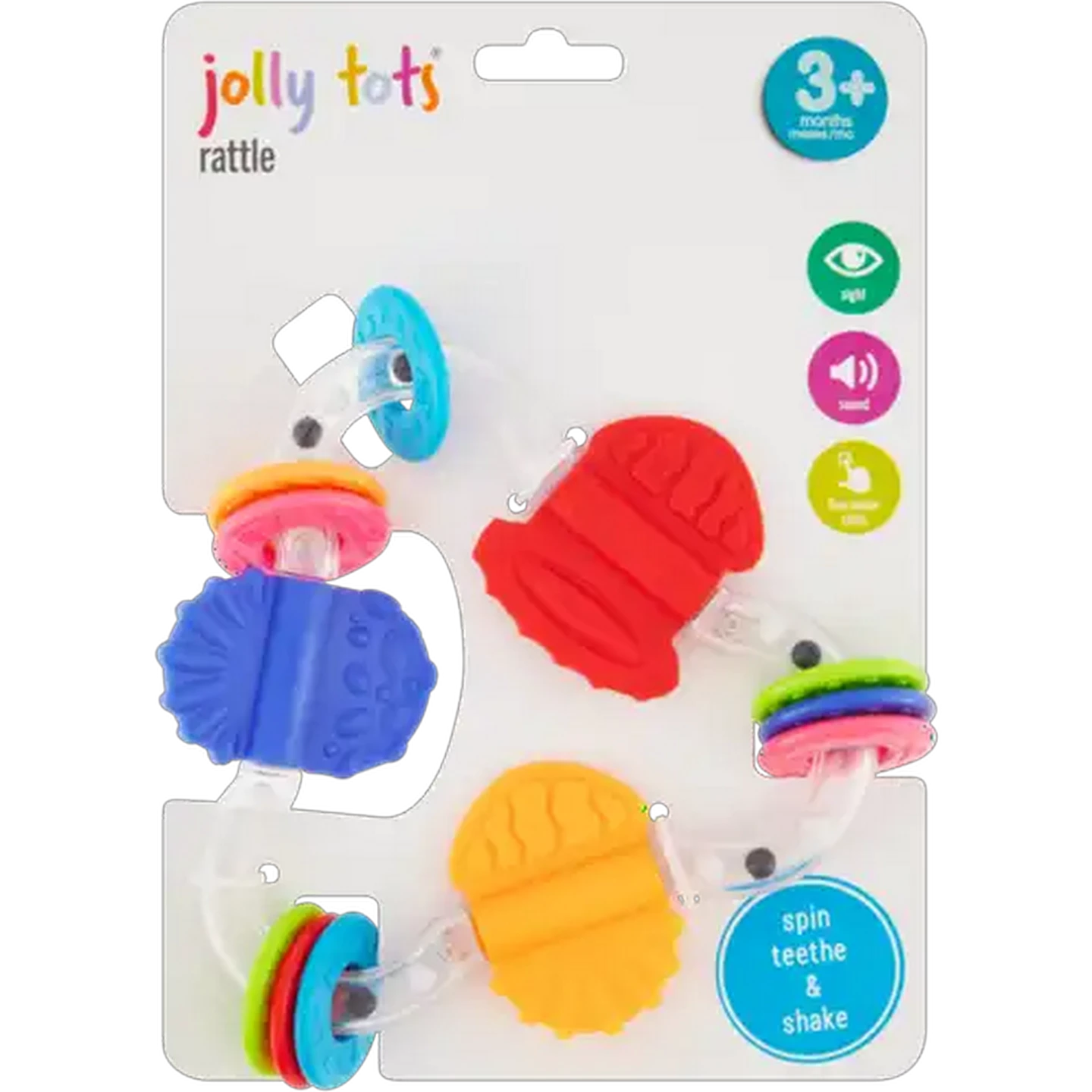 Image of Jolly Tots Spin, Teethe & Shake Rattle Toy