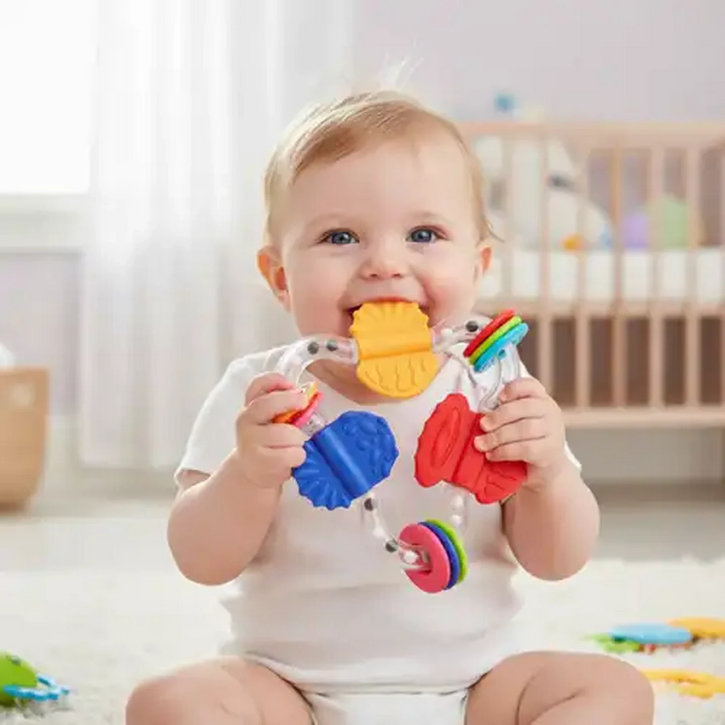 Image of Jolly Tots Spin, Teethe & Shake Rattle Toy