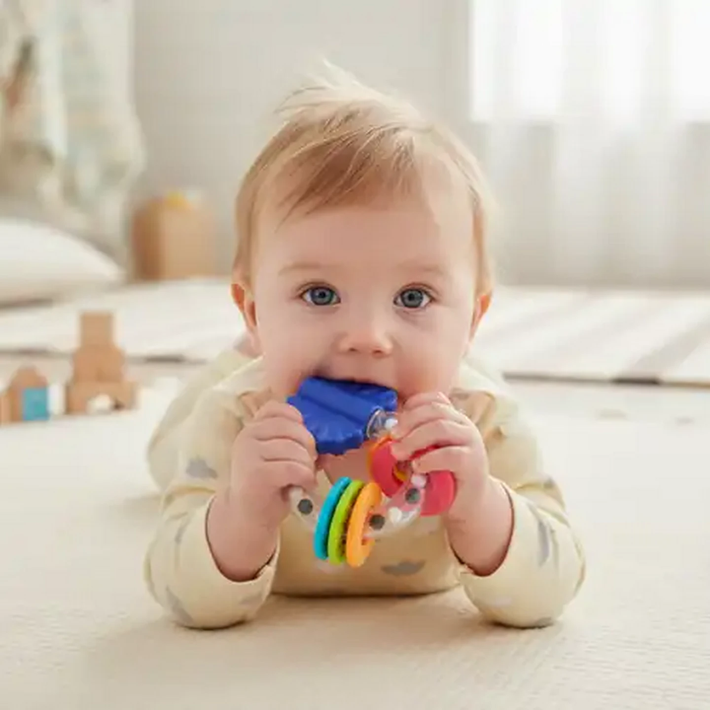 Image of Jolly Tots Spin, Teethe & Shake Rattle Toy