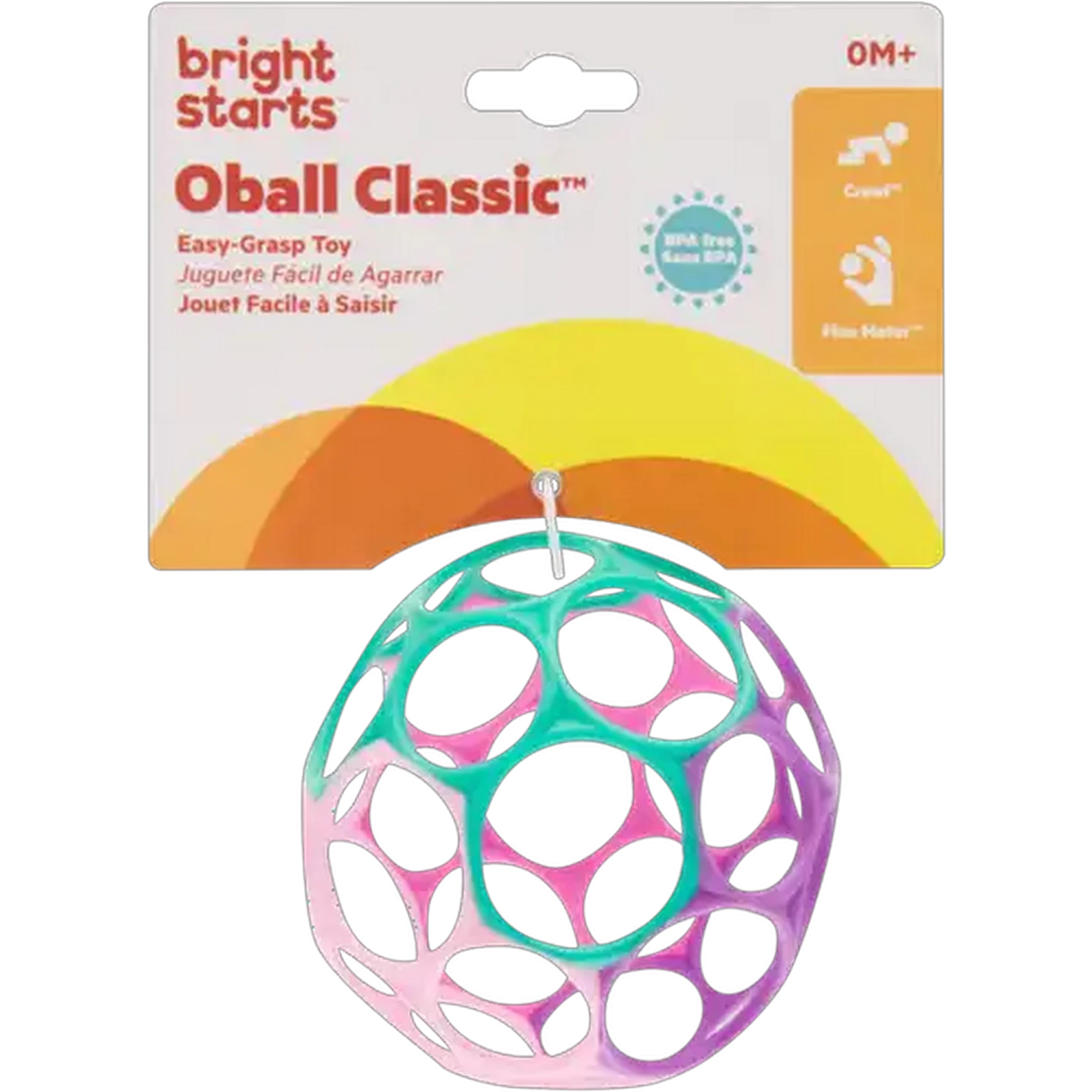Image of Bright Starts Oball Classic Baby Rattle 0 Months +