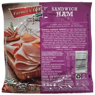 Farmer's Deli Sliced Sandwich Ham 180g