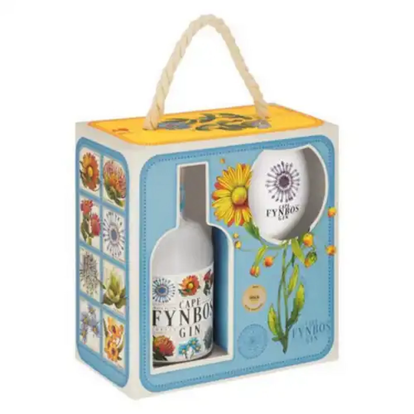 Image of Cape Fynbos Gin Citrus Flavoured Gin Bottle 500ml With Glass Gift Pack