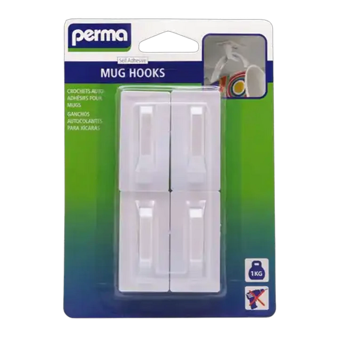 Image of Perma Adhesive Mug Hooks 4-Pack