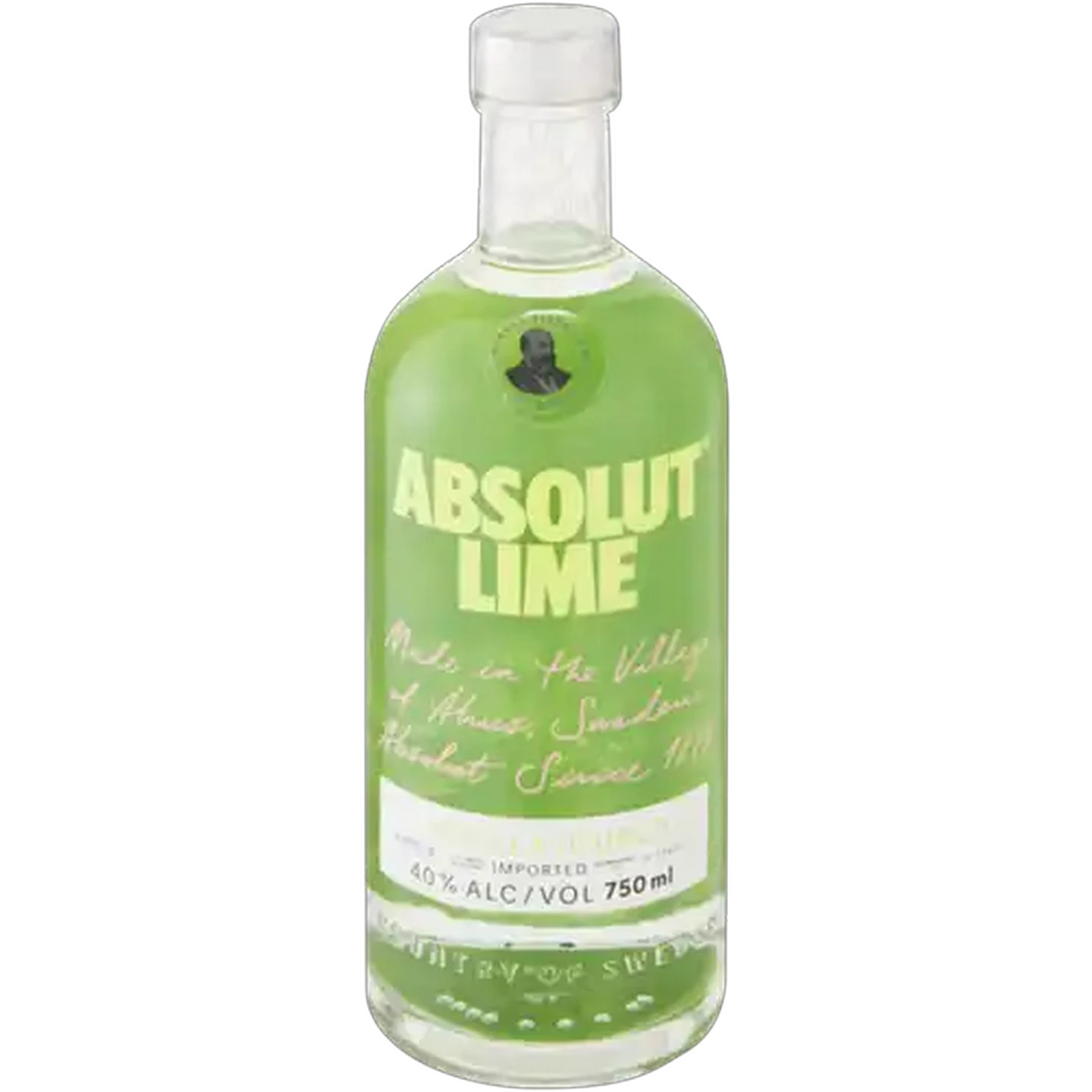 Image of Absolut Lime Vodka Bottle 750ml