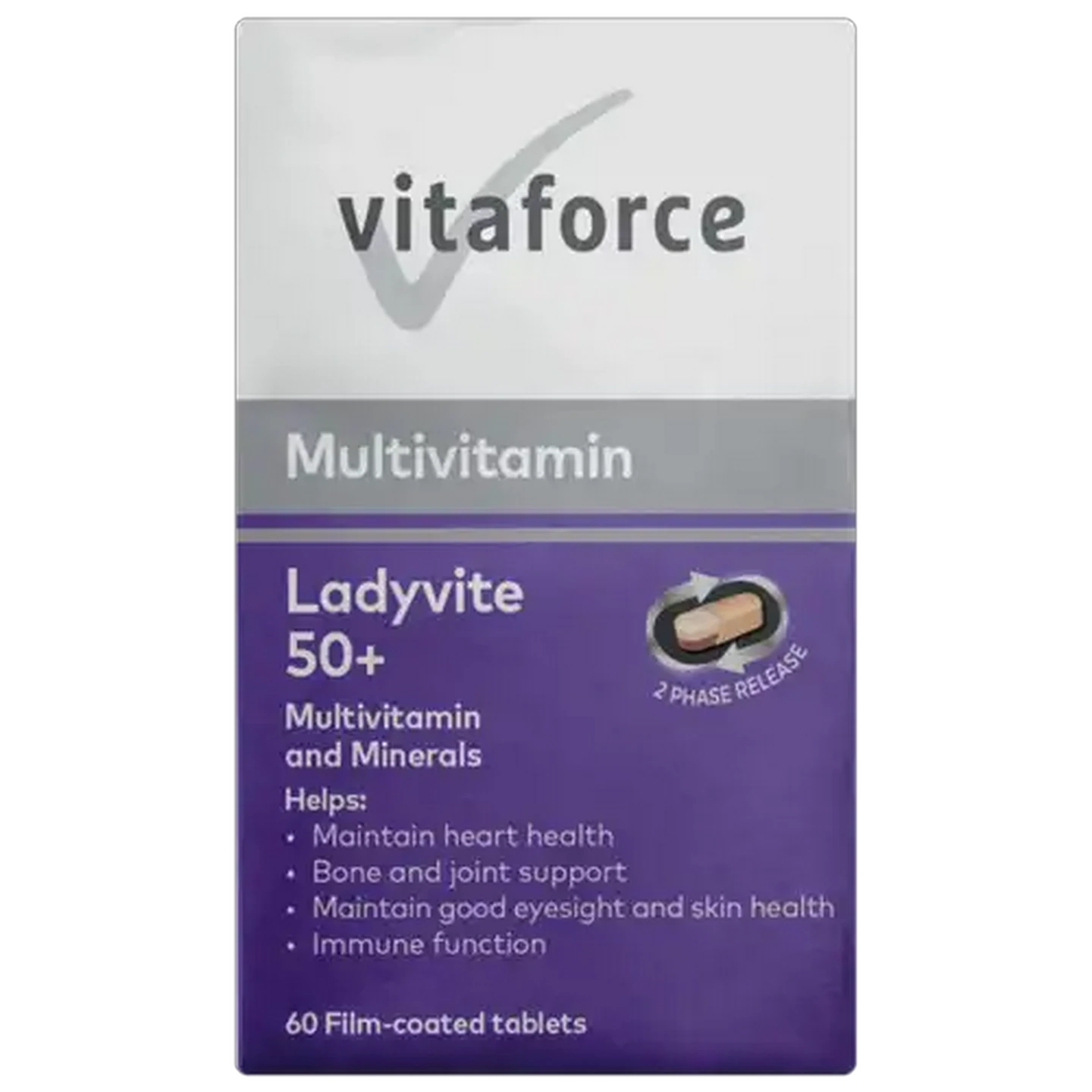 Image of Vitaforce Ladyvite 50+ Multivitamin Tablets 60 Pack