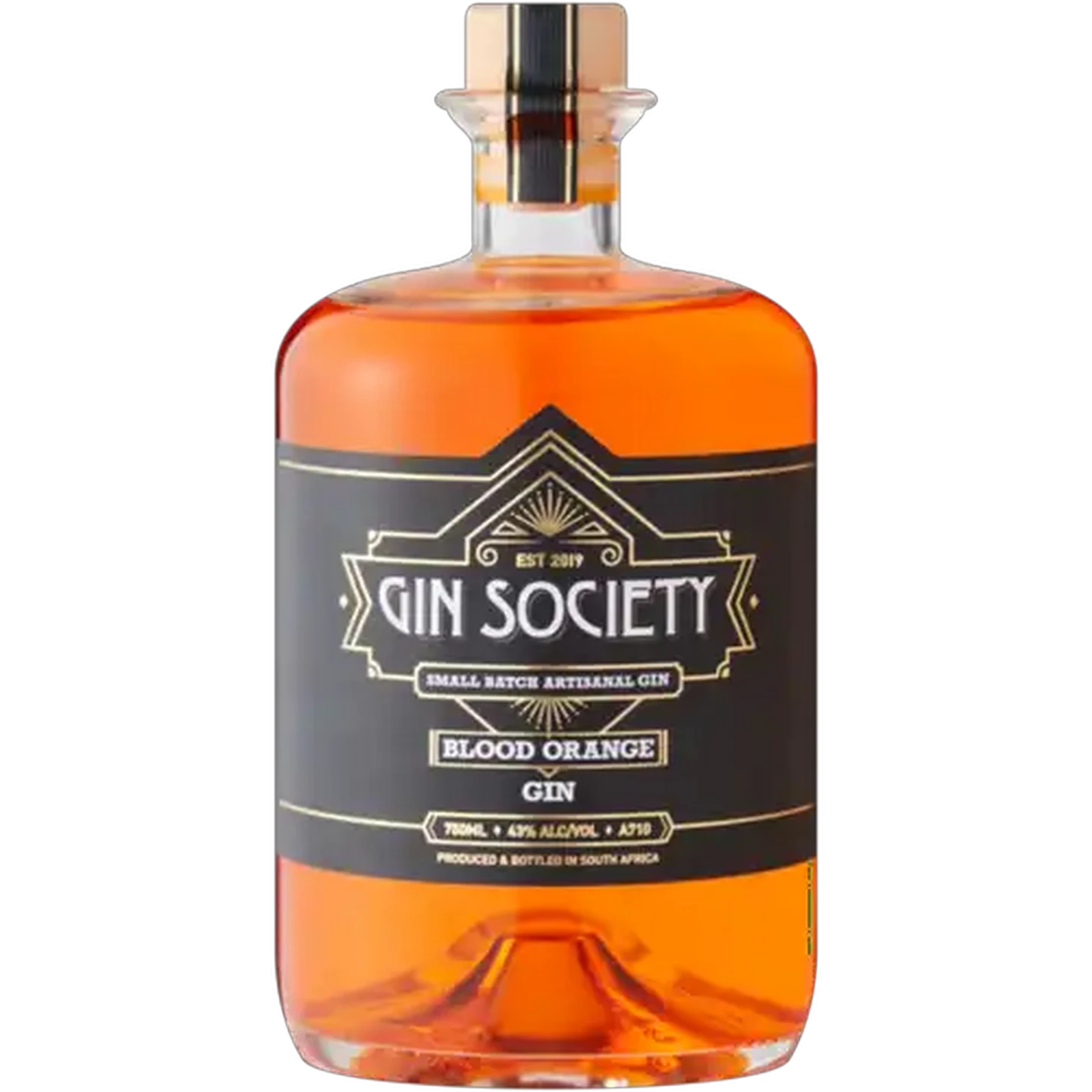 Image of Gin Society Blood Orange Flavoured Gin Bottle 750ml