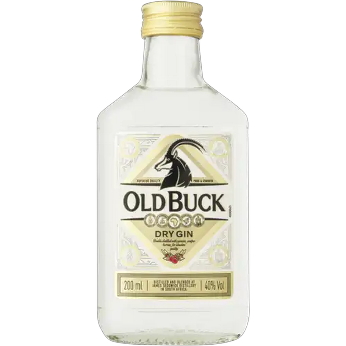 Image of Old Buck Dry Gin Bottle 200ml