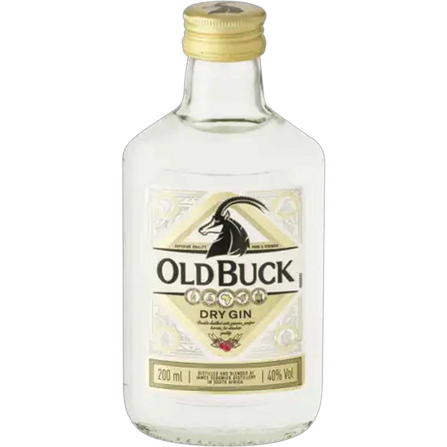 Image of Old Buck Dry Gin Bottle 200ml