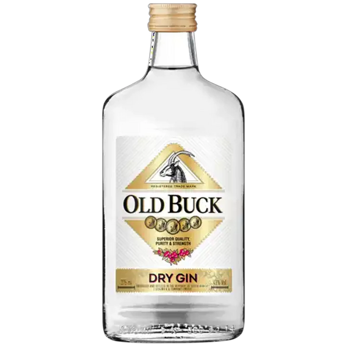 Image of Old Buck Dry Gin Bottle 375ml
