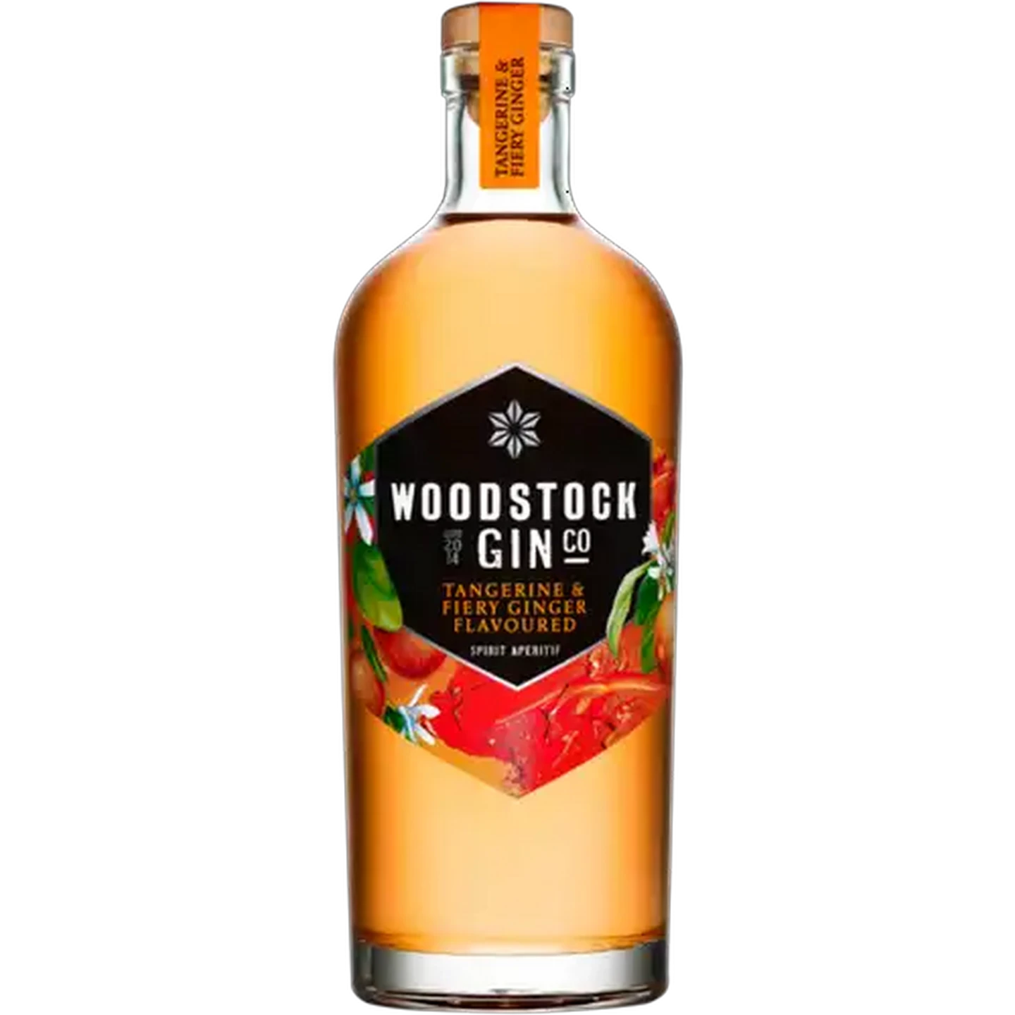 Image of Woodstock Gin Co. Tangerine & Fiery Ginger Spirit Aperitif Bottle 750ml