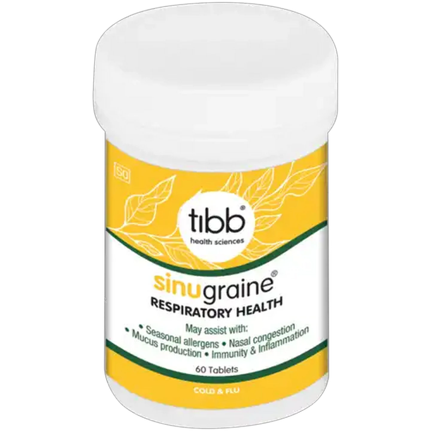 Image of Tibb Sinugraine Respiratory Health Tablets 60-Pack
