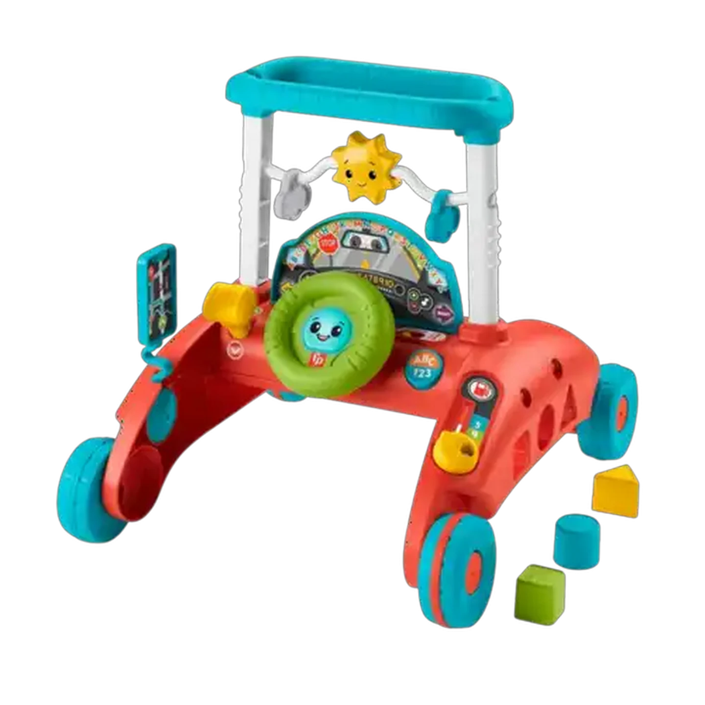 Image of Fisher-Price 2-Sided Steady Speed Baby Walker Push Along With Lights And Songs