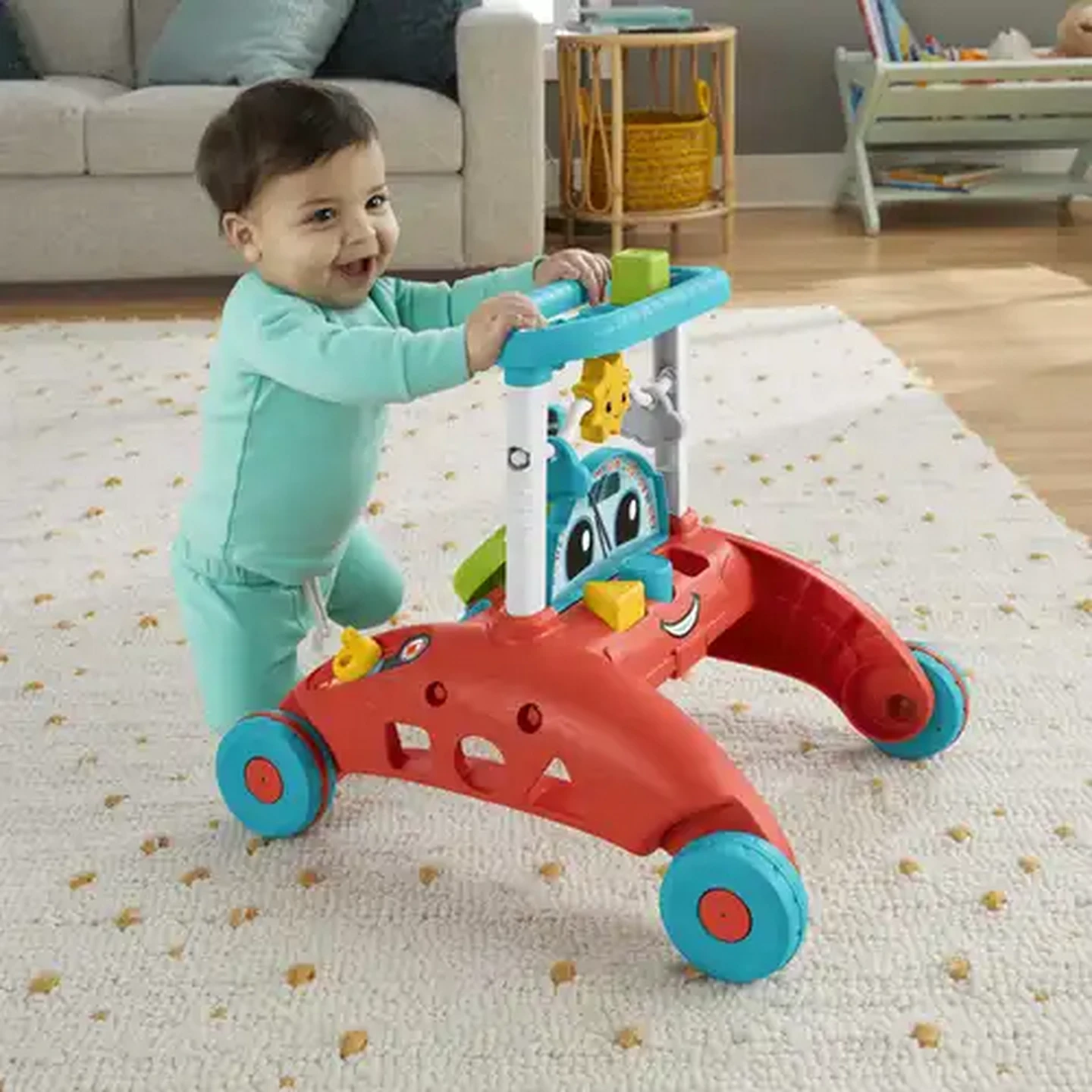 Image of Fisher-Price 2-Sided Steady Speed Baby Walker Push Along With Lights And Songs