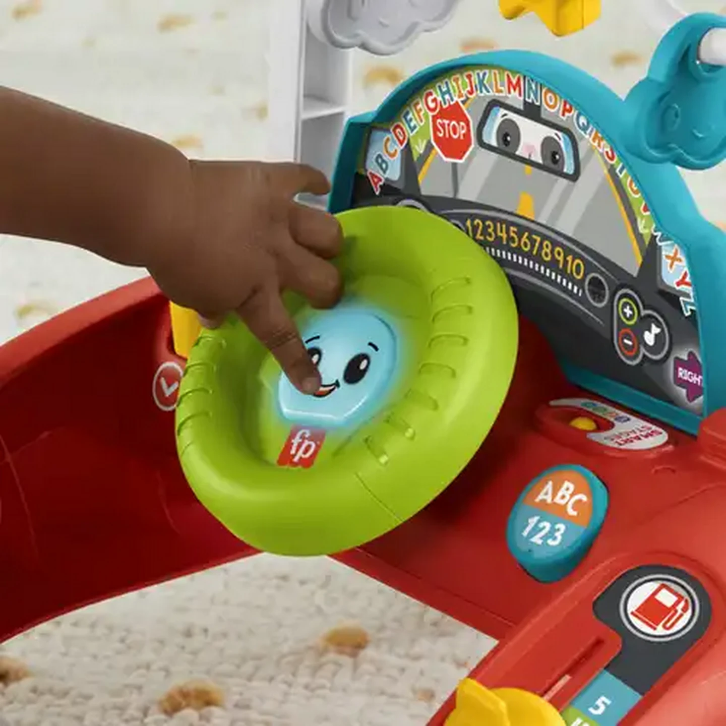 Image of Fisher-Price 2-Sided Steady Speed Baby Walker Push Along With Lights And Songs