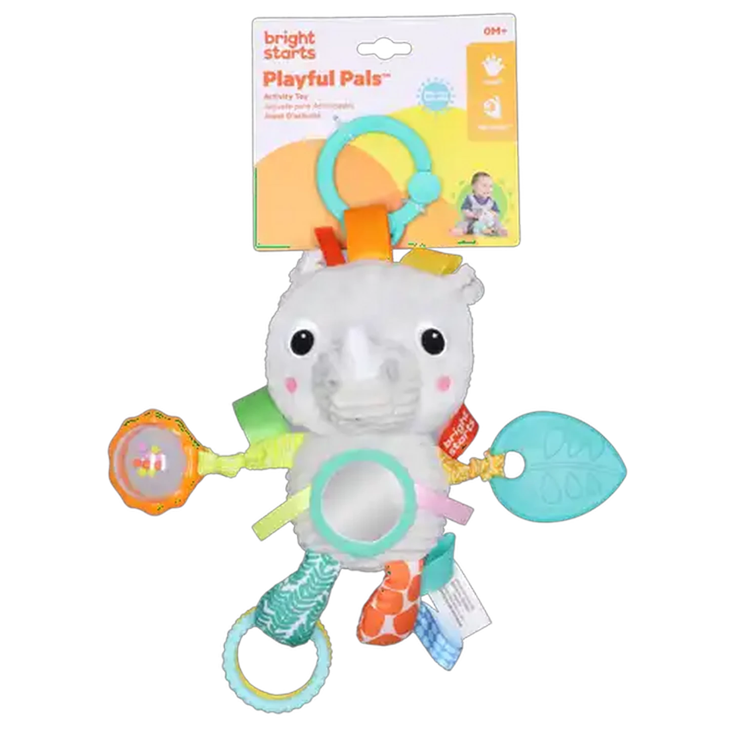Image of Bright Starts Grey Rhino Plush Toy 0 Months+