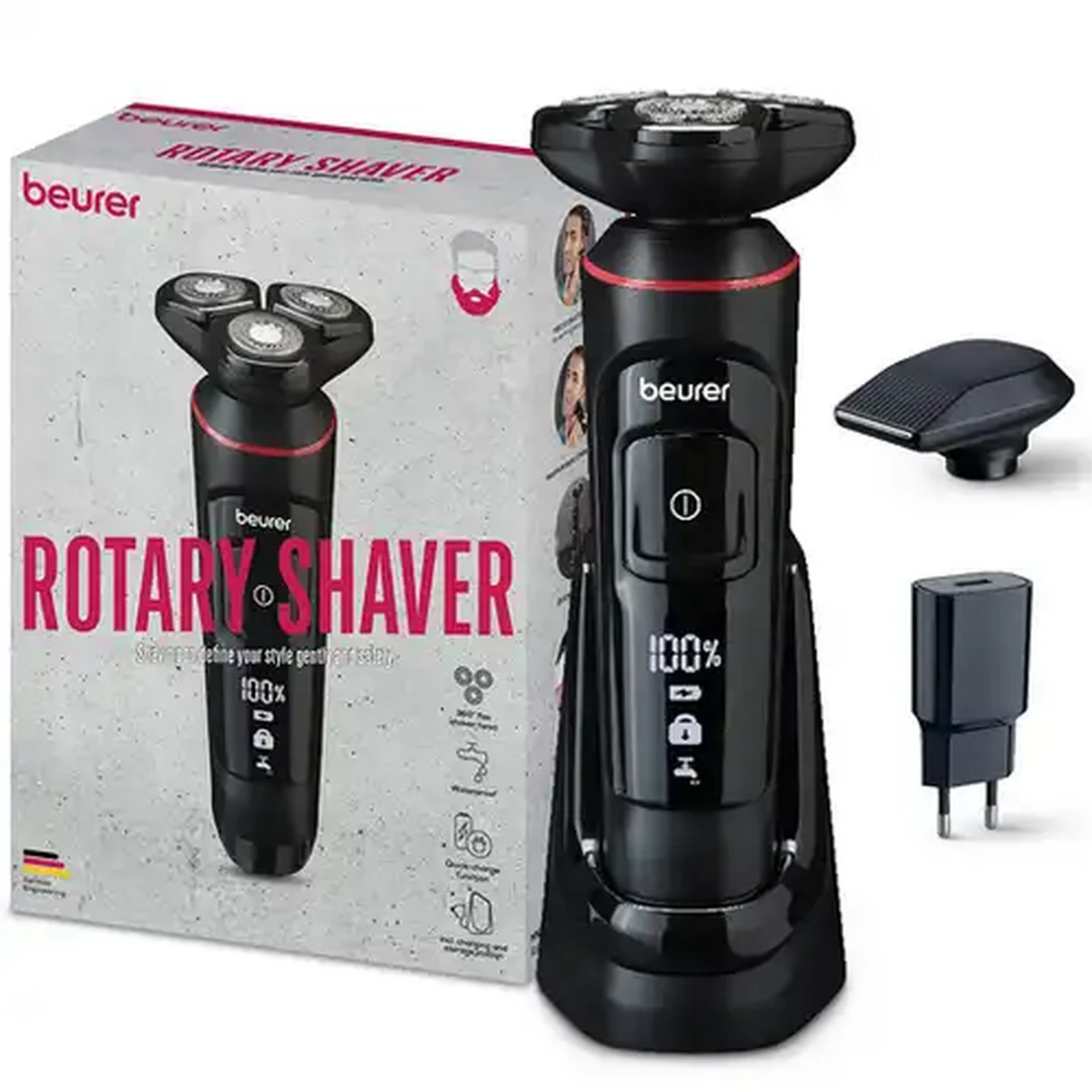 Image of Beurer Germany MN8X Electric Rotary Wet & Dry Rechargeable Shaver 360° 
