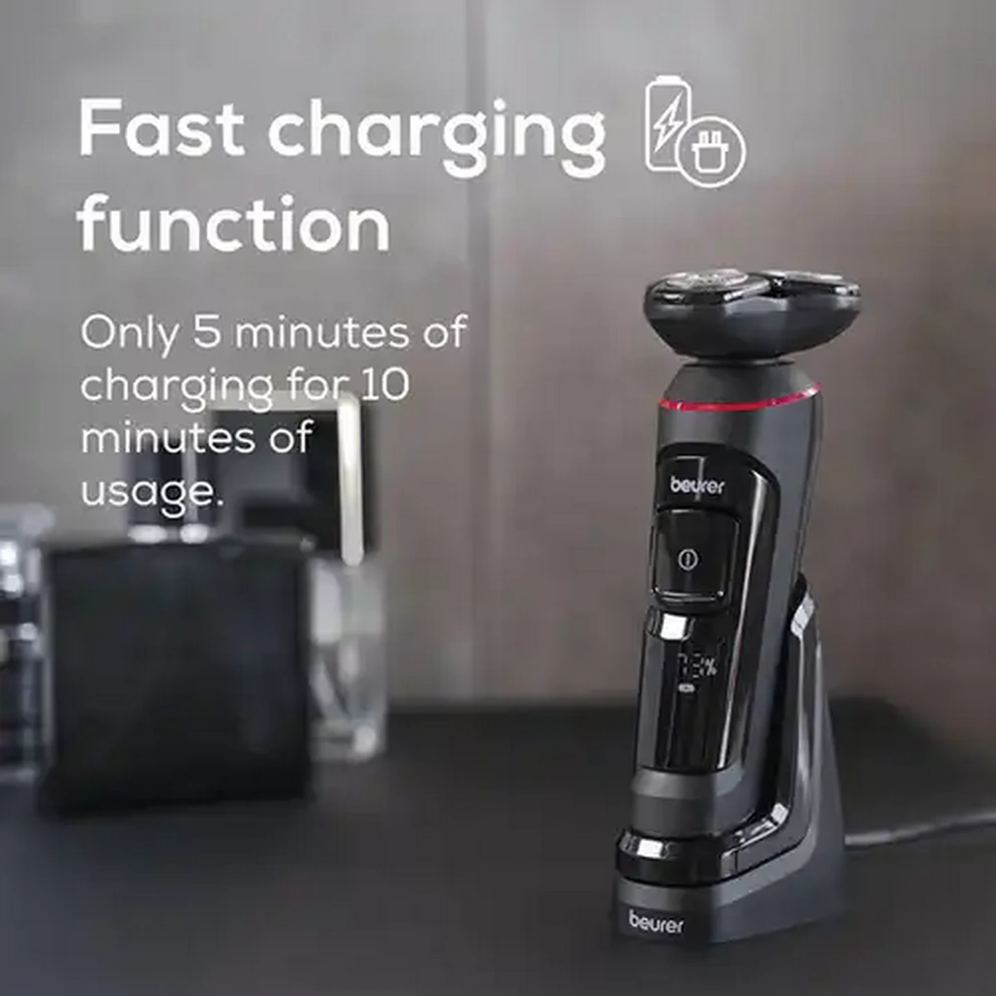 Image of Beurer Germany MN8X Electric Rotary Wet & Dry Rechargeable Shaver 360° 