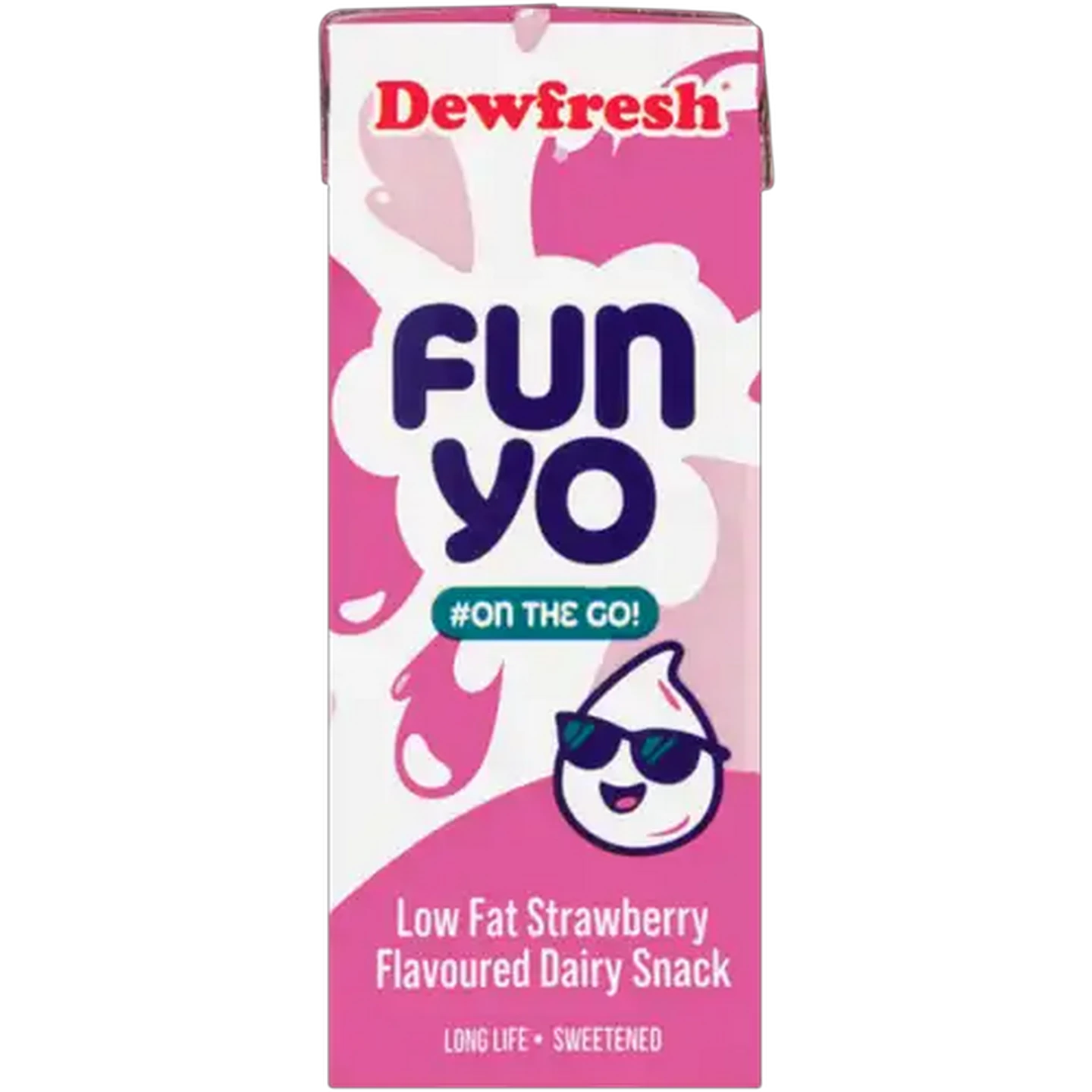 Image of Dewfresh FunYo Strawberry Flavoured Low Fat Dairy Snack 200g