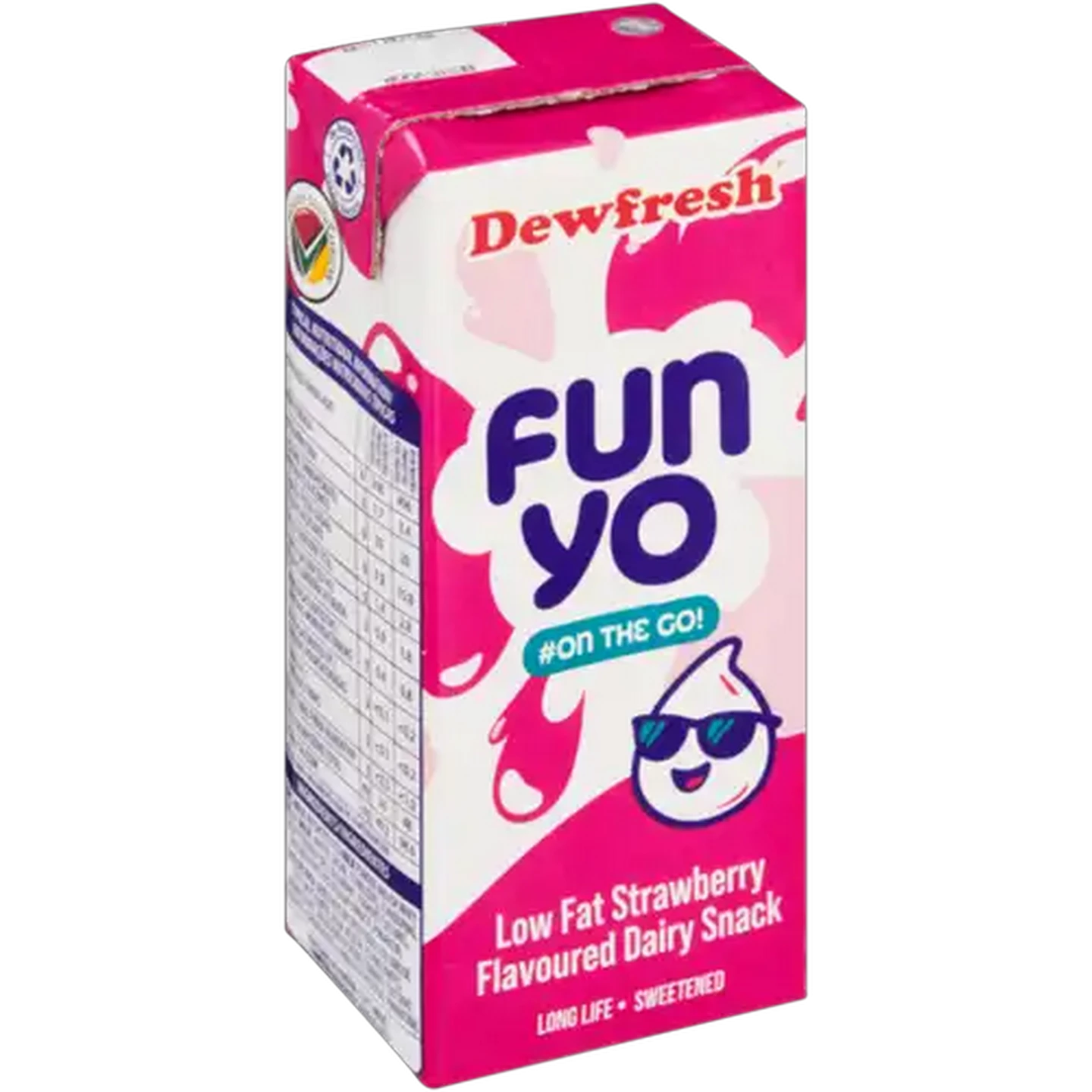 Image of Dewfresh FunYo Strawberry Flavoured Low Fat Dairy Snack 200g