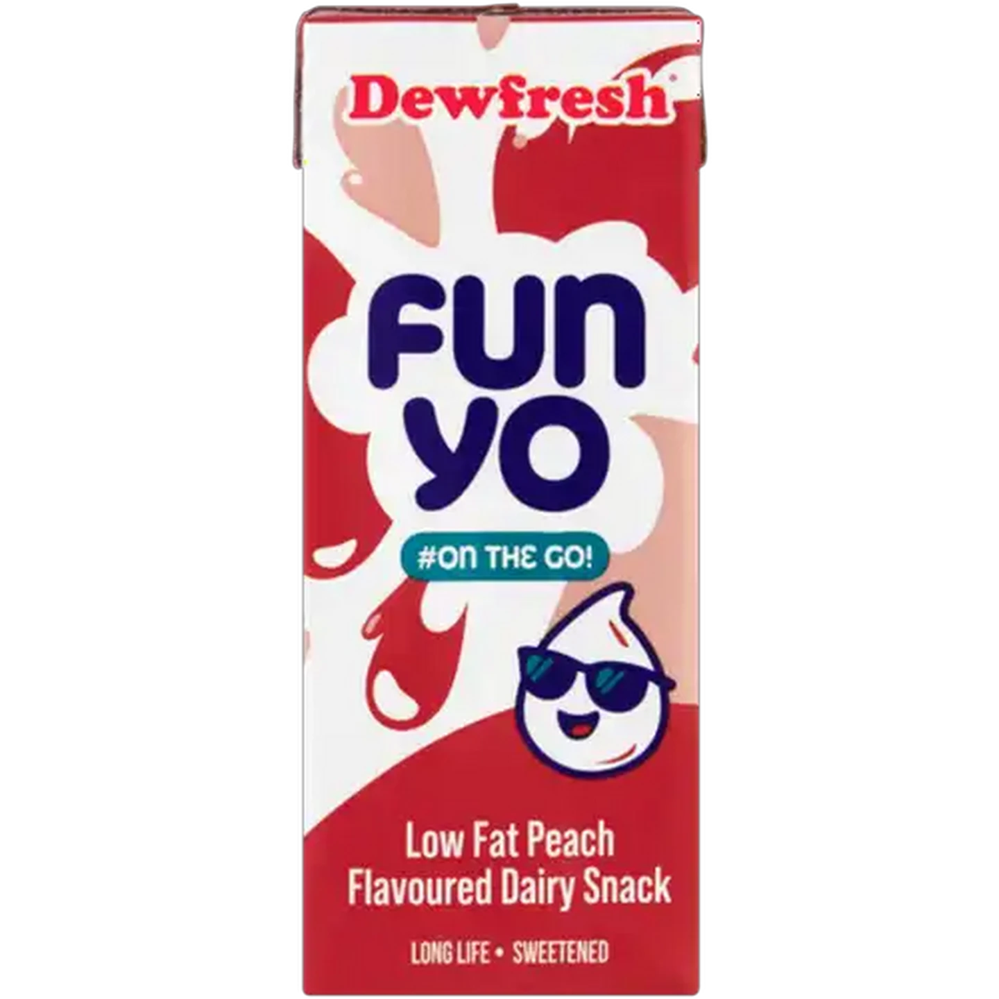 Image of Dewfresh FunYo Peach Flavoured Low Fat Dairy Snack 200g