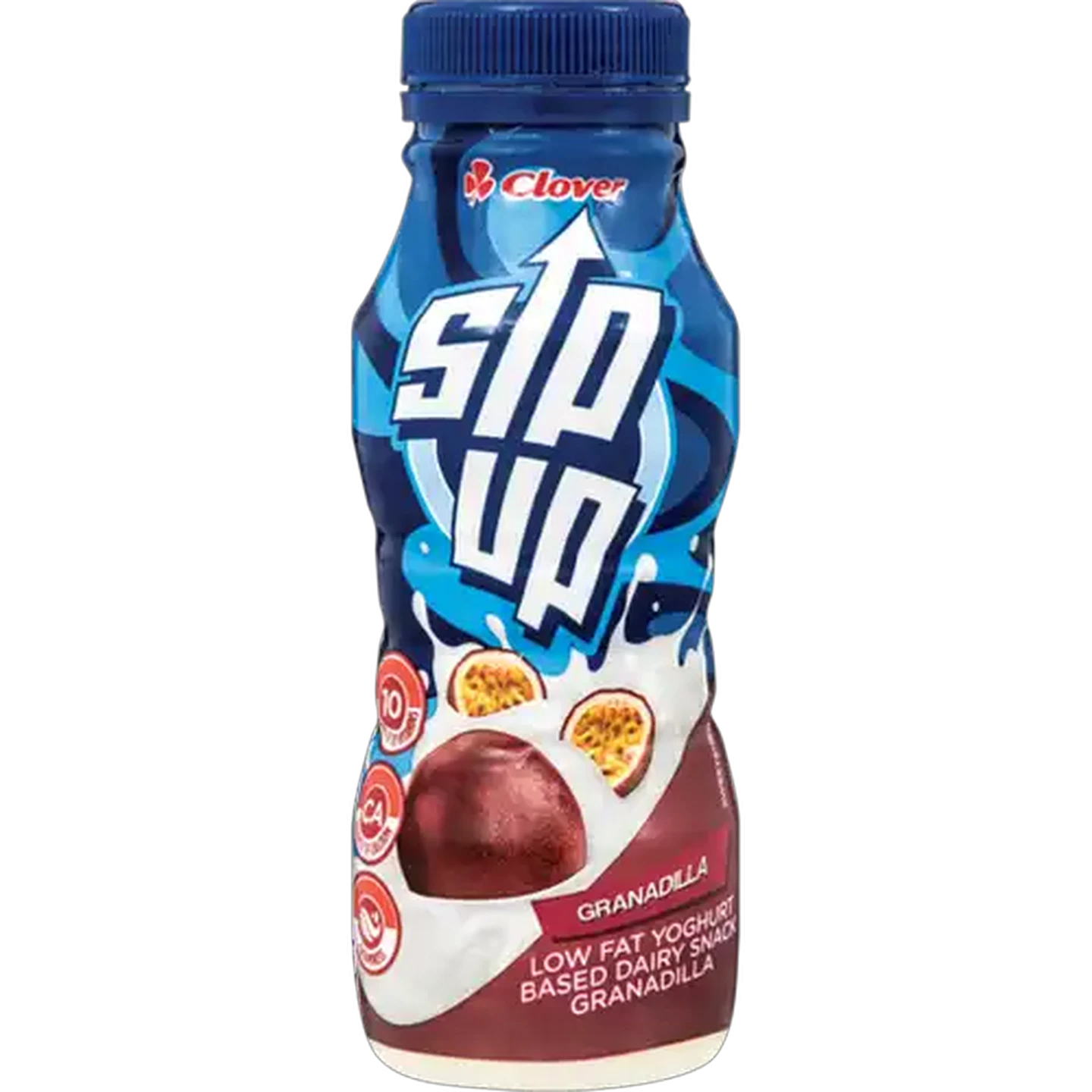 Image of Clover Sip Up Low Fat Granadilla Yoghurt Based Dairy Snack Drink 250g