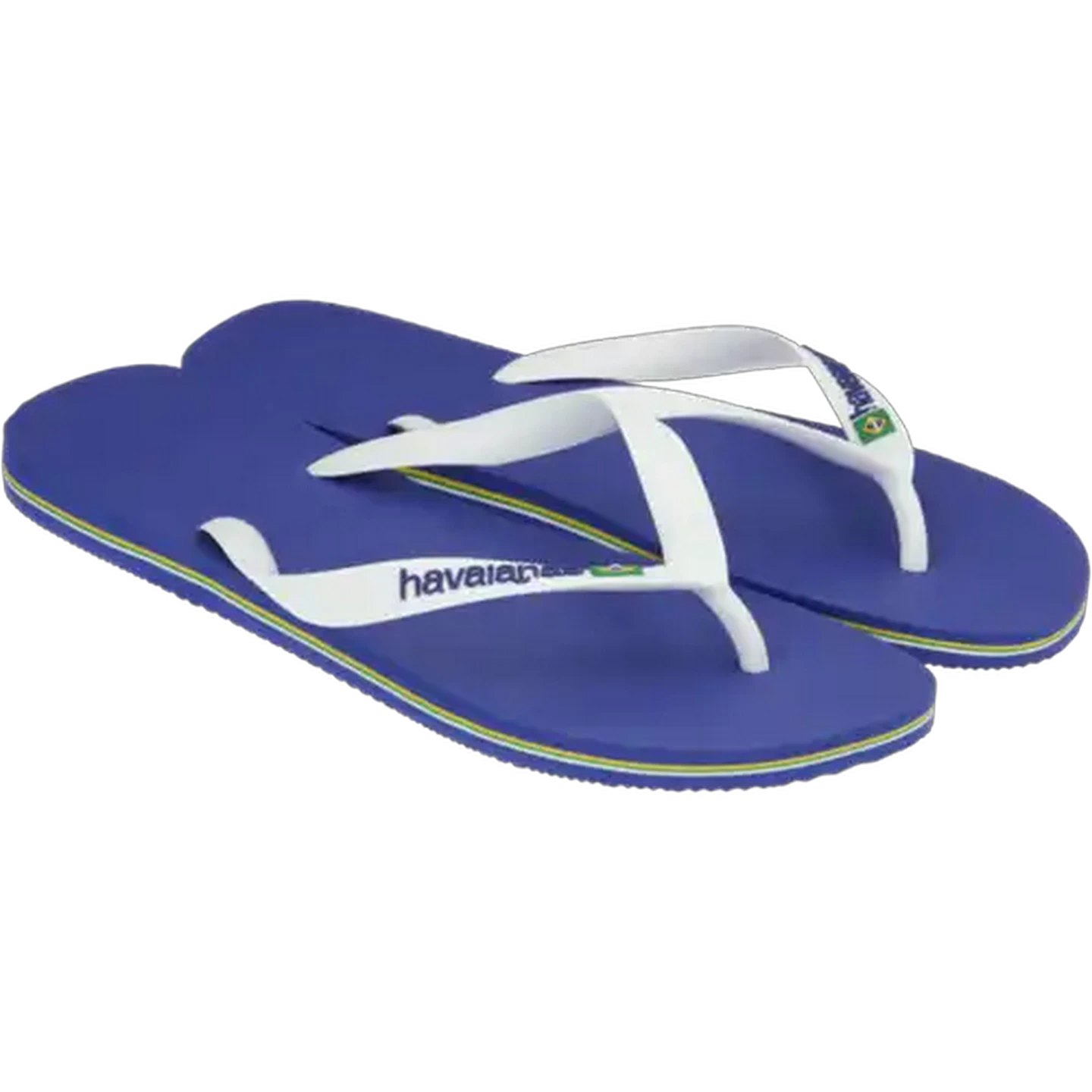 Image of Havaianas Unisex Brazil Logo Blue Sandals 37/38