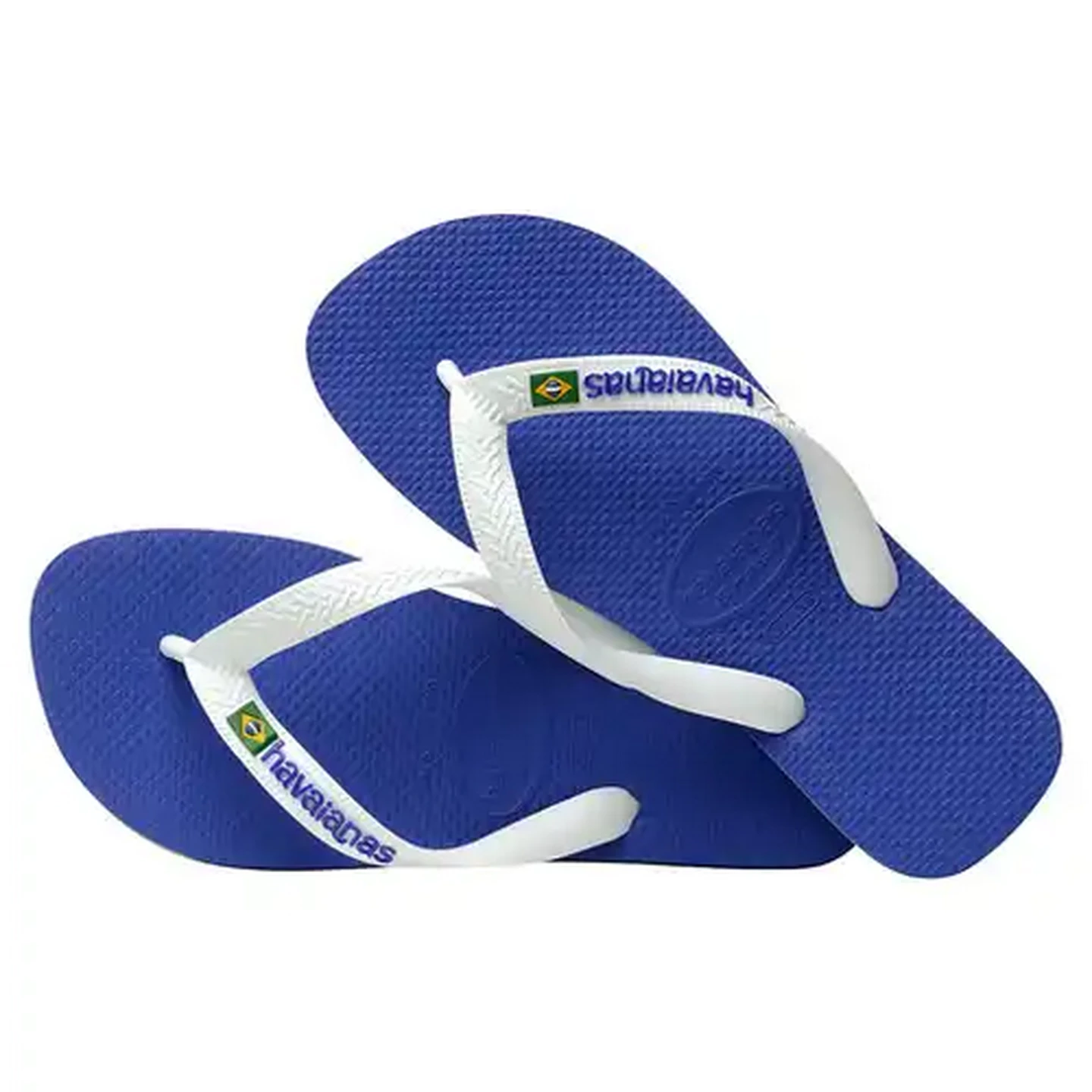Image of Havaianas Unisex Brazil Logo Blue Sandals 37/38