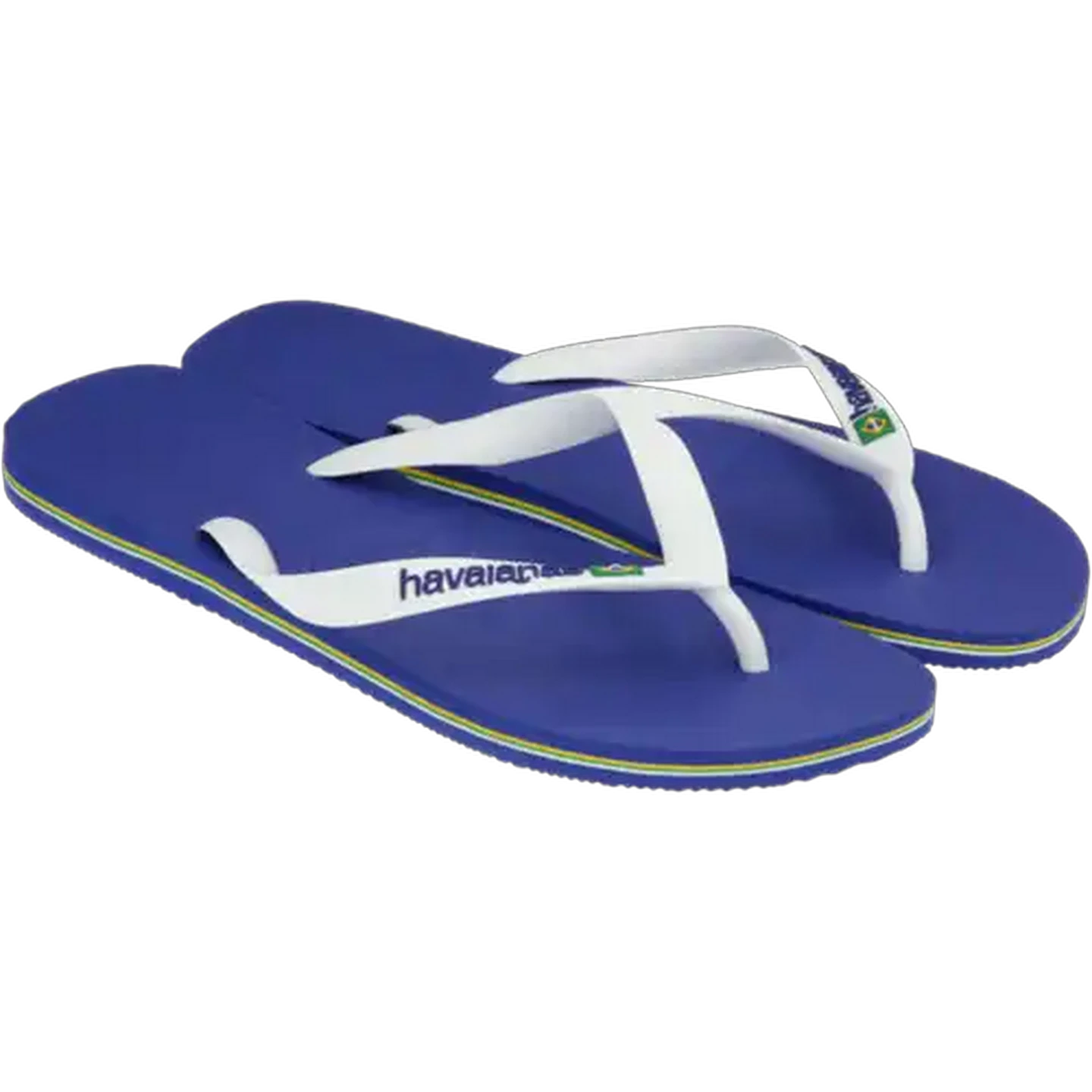 Image of Havaianas Unisex Brazil Logo Blue Sandals 41/42