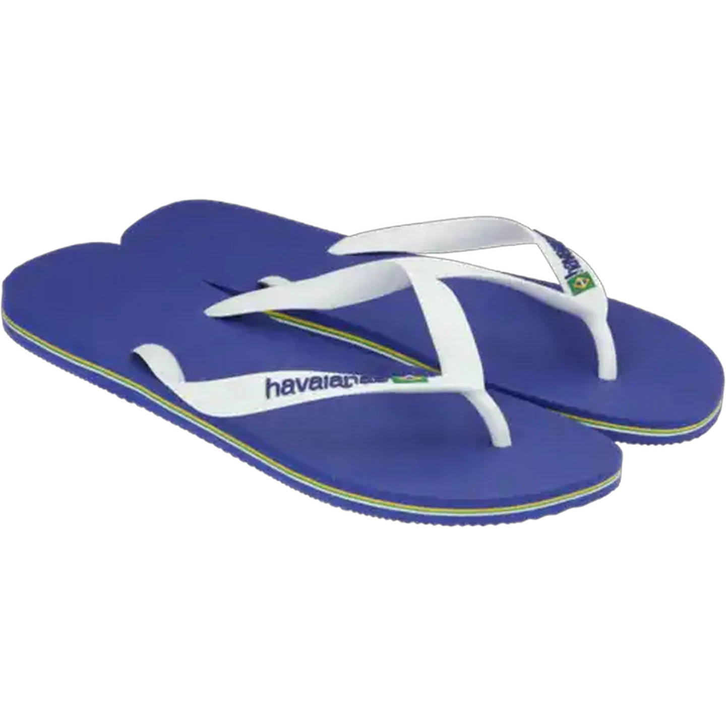 Image of Havaianas Unisex Brazil Logo Blue Sandals 45/46