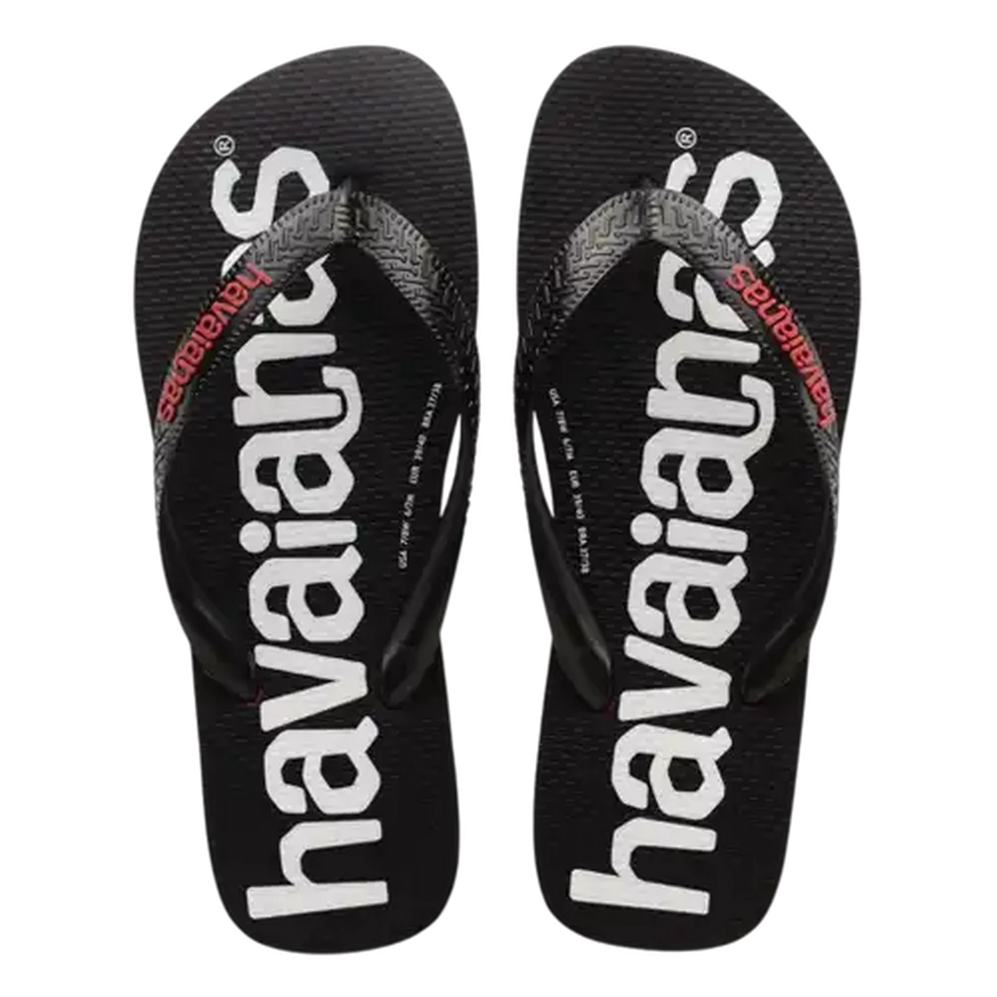 Image of Havaianas Mens Top Logo Red Sandals 41/42