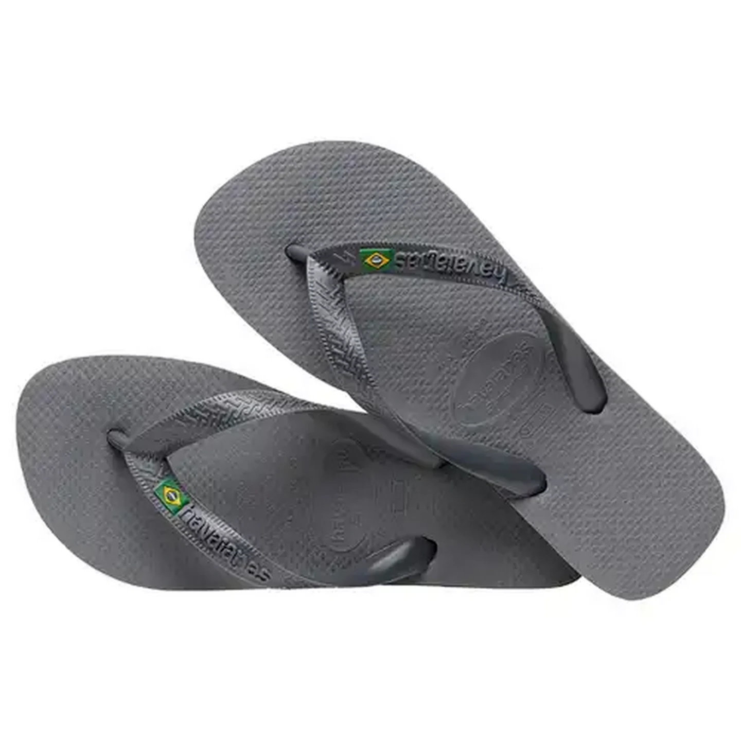 Image of Havaianas Unisex Brazil Logo Grey Sandals 39/40