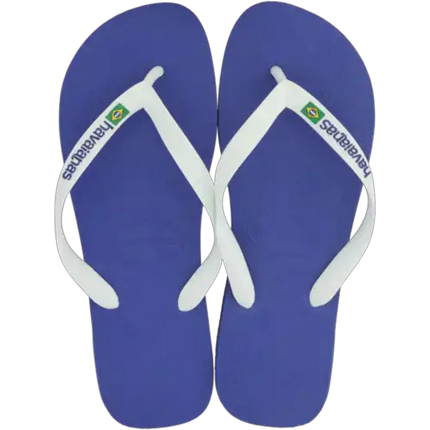 Image of Havaianas Unisex Brazil Logo Blue Sandals 39/40