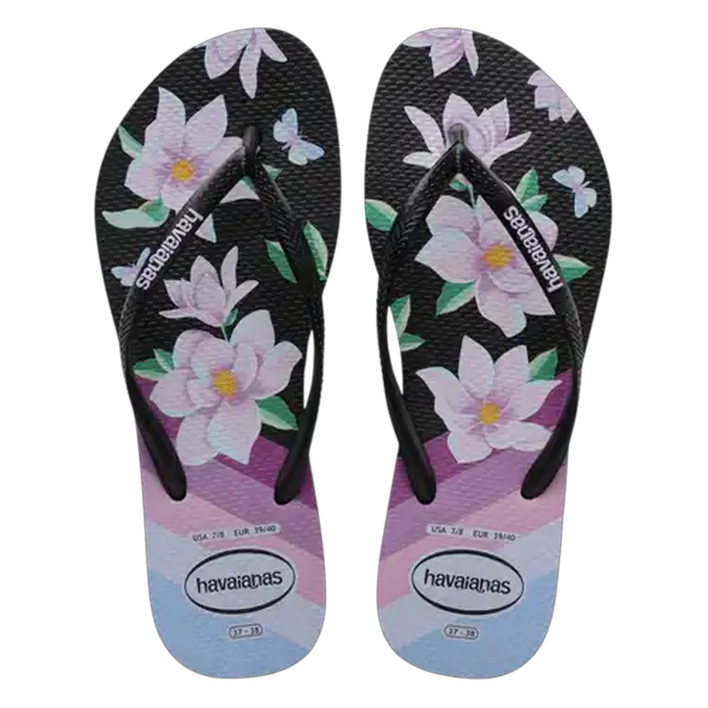 Image of Havaianas Ladies Floral Purple Sandals 37/38