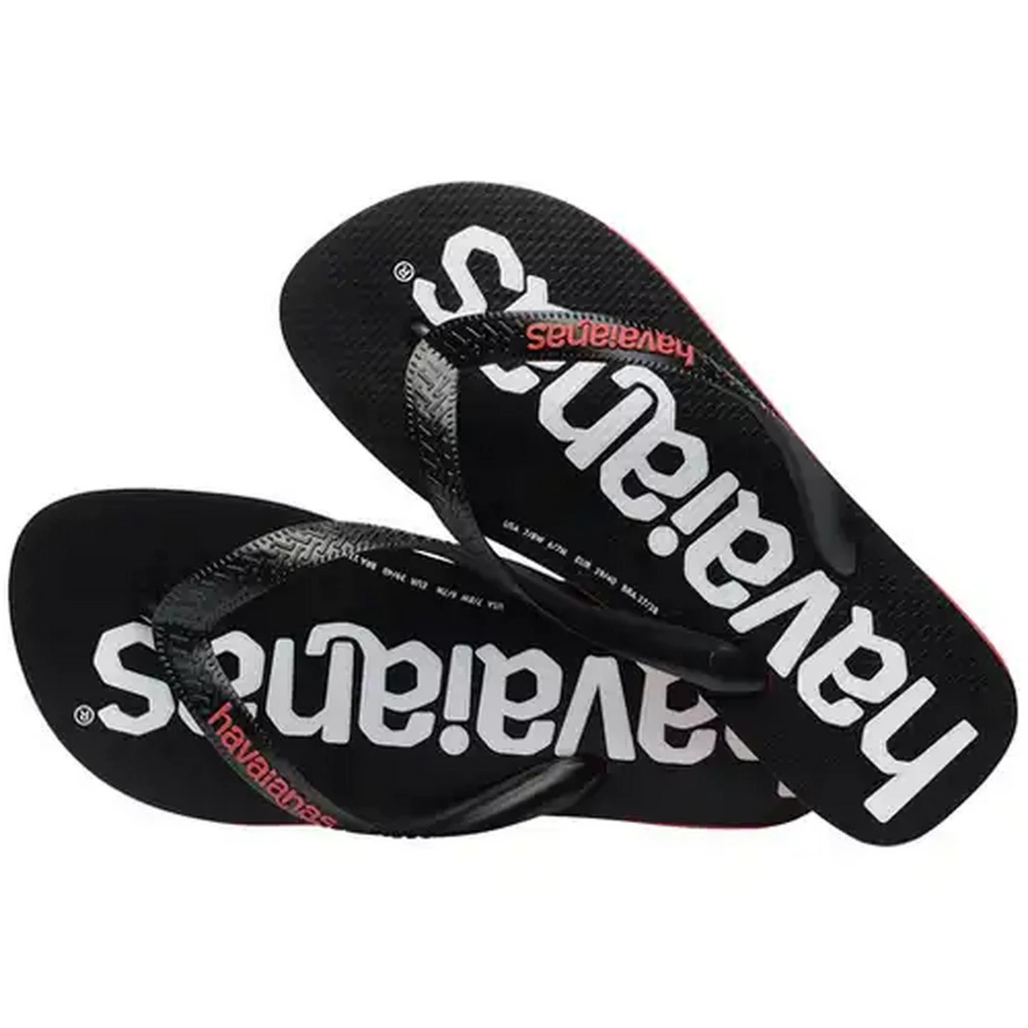 Image of Havaianas Mens Top Logo Red Sandals 43/44