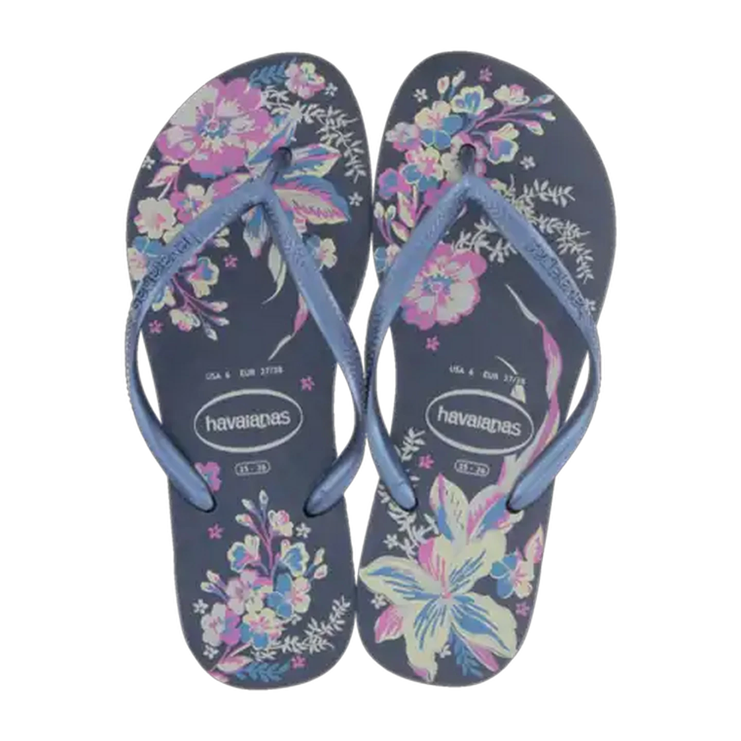 Image of Havaianas Ladies Slim Organic Sandals Blue Size 41/42