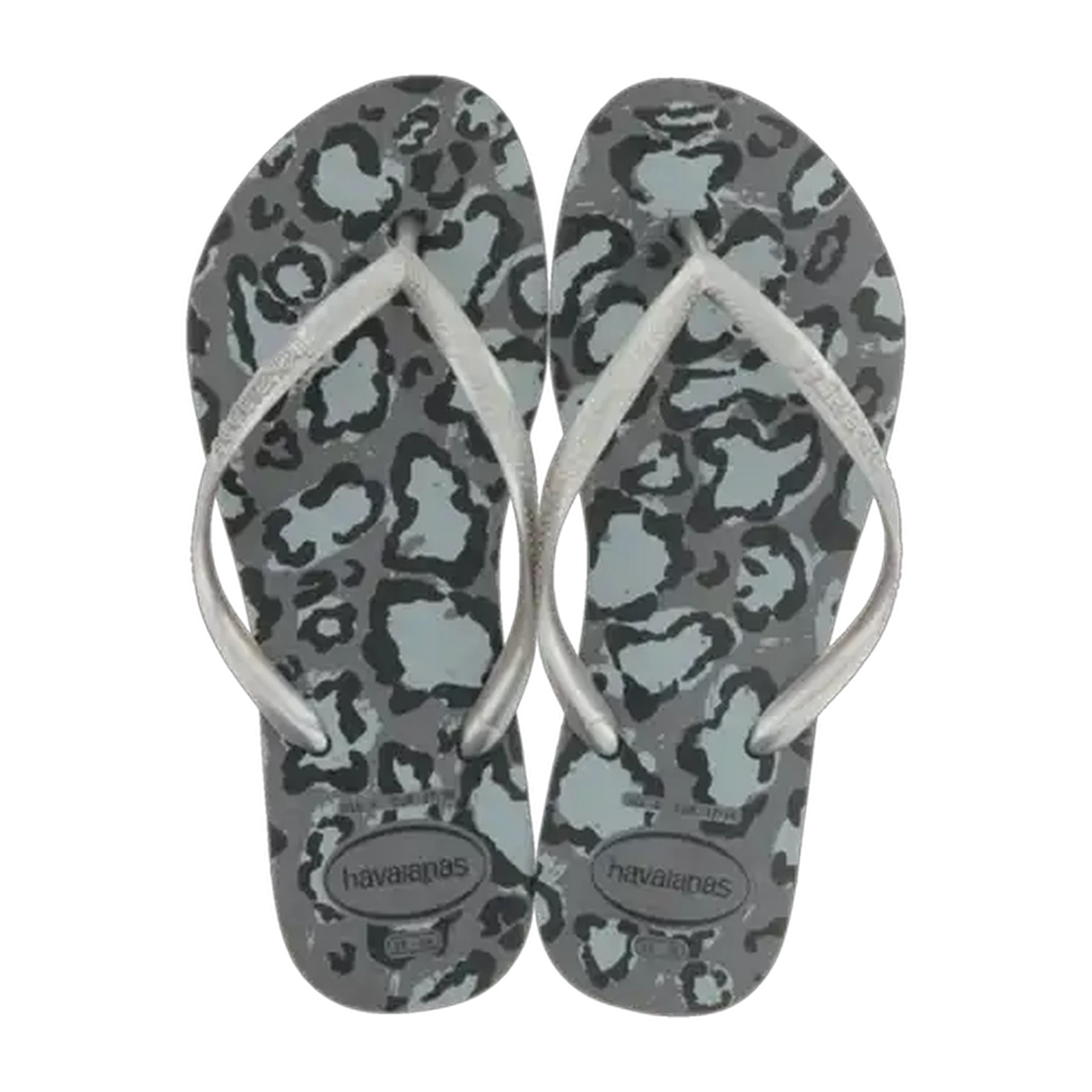 Image of Havaianas Ladies Slim Sandals Animal Print Grey Size 37/38