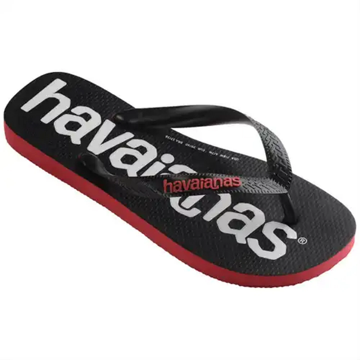 Image of Havaianas Mens Top Logo Red Sandals 45/46