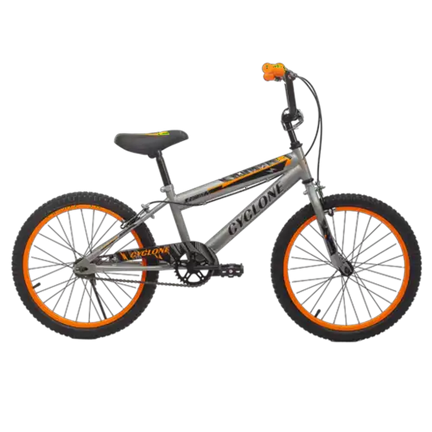 Checkers Sixty60 | Cyclone BMX Silver & Orange Bicycle 20 Inch
