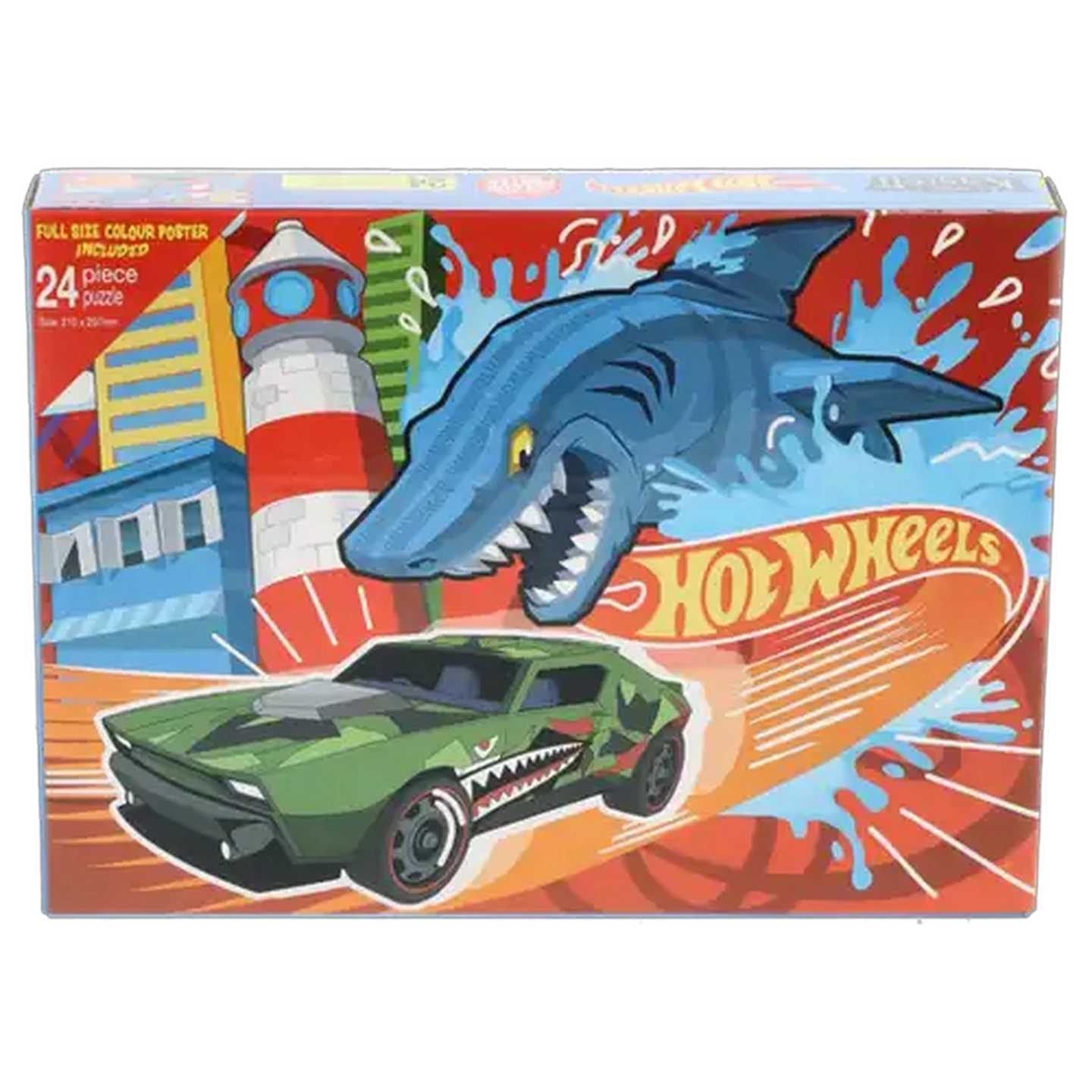 Hot Wheels Shark City Puzzle 24-Piece