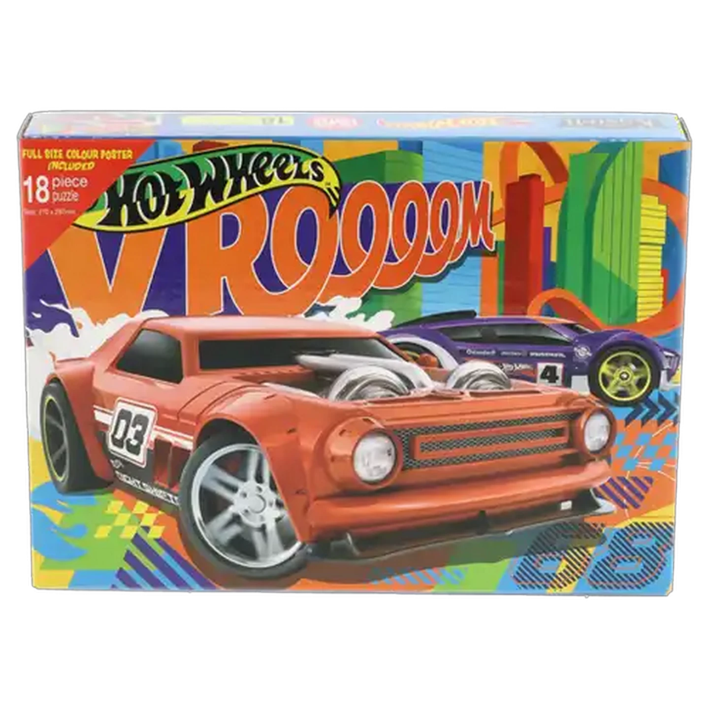 Hot Wheels Vroom Puzzle 18-Piece