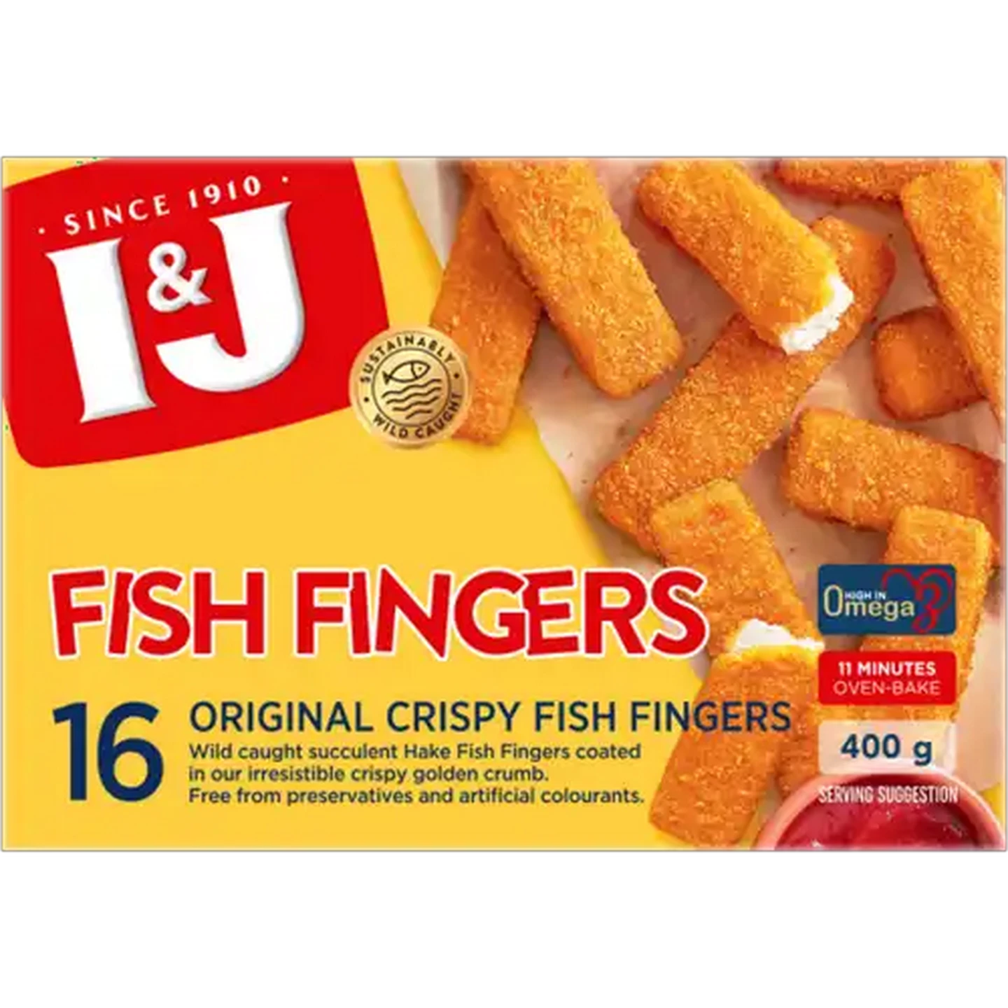 Image of I&J Frozen Original Crispy Fish Fingers 400g