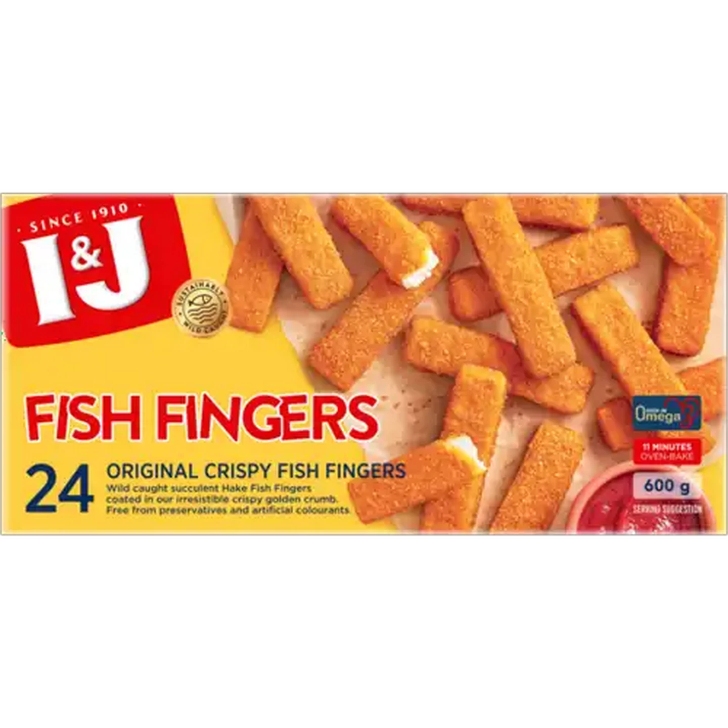 Image of I&J Frozen Original Crispy Fish Fingers 600g