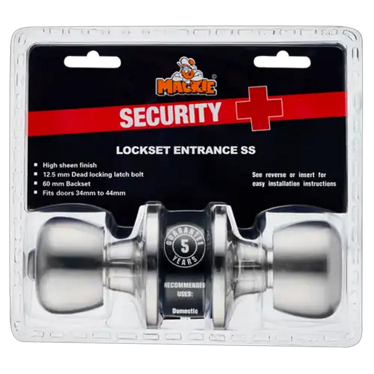 Checkers Sixty60 | Mackie Stainless Steel Tubular Entrance Lockset