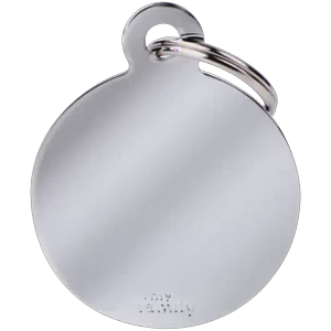 Checkers Sixty60 | MyFamily Basic Large Chrome Big Round Pet ID Tag
