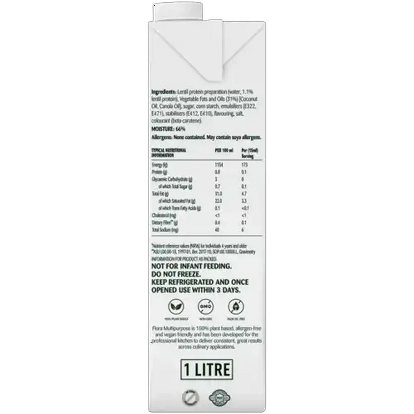Image of Flora Multipurpose Dairy Free Cream 1L